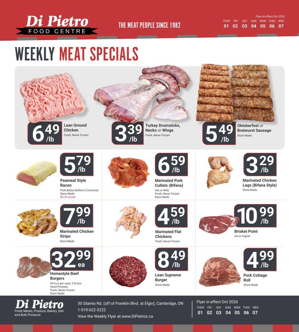 Di Pietro Food Centre Flyer October 1 to 7