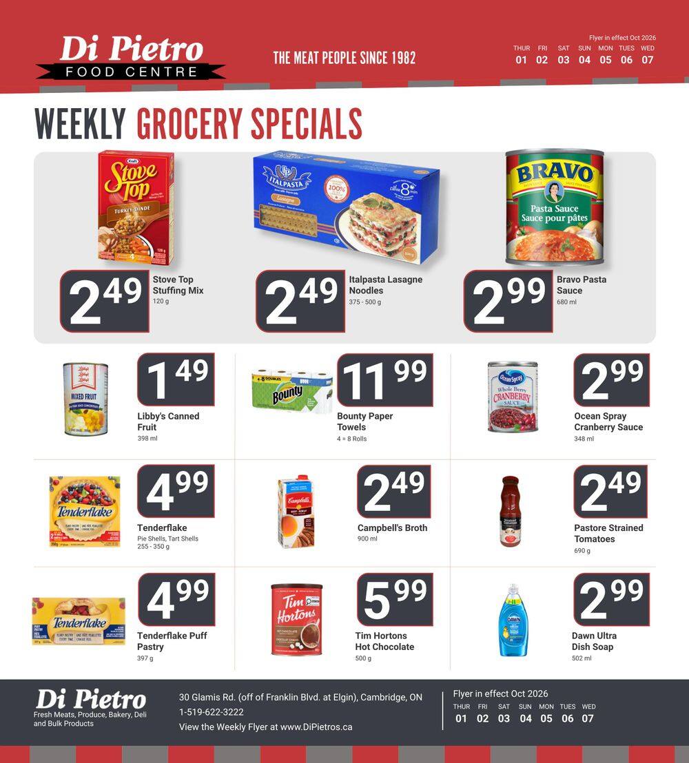 Di Pietro Food Centre Flyer October 1 to 7