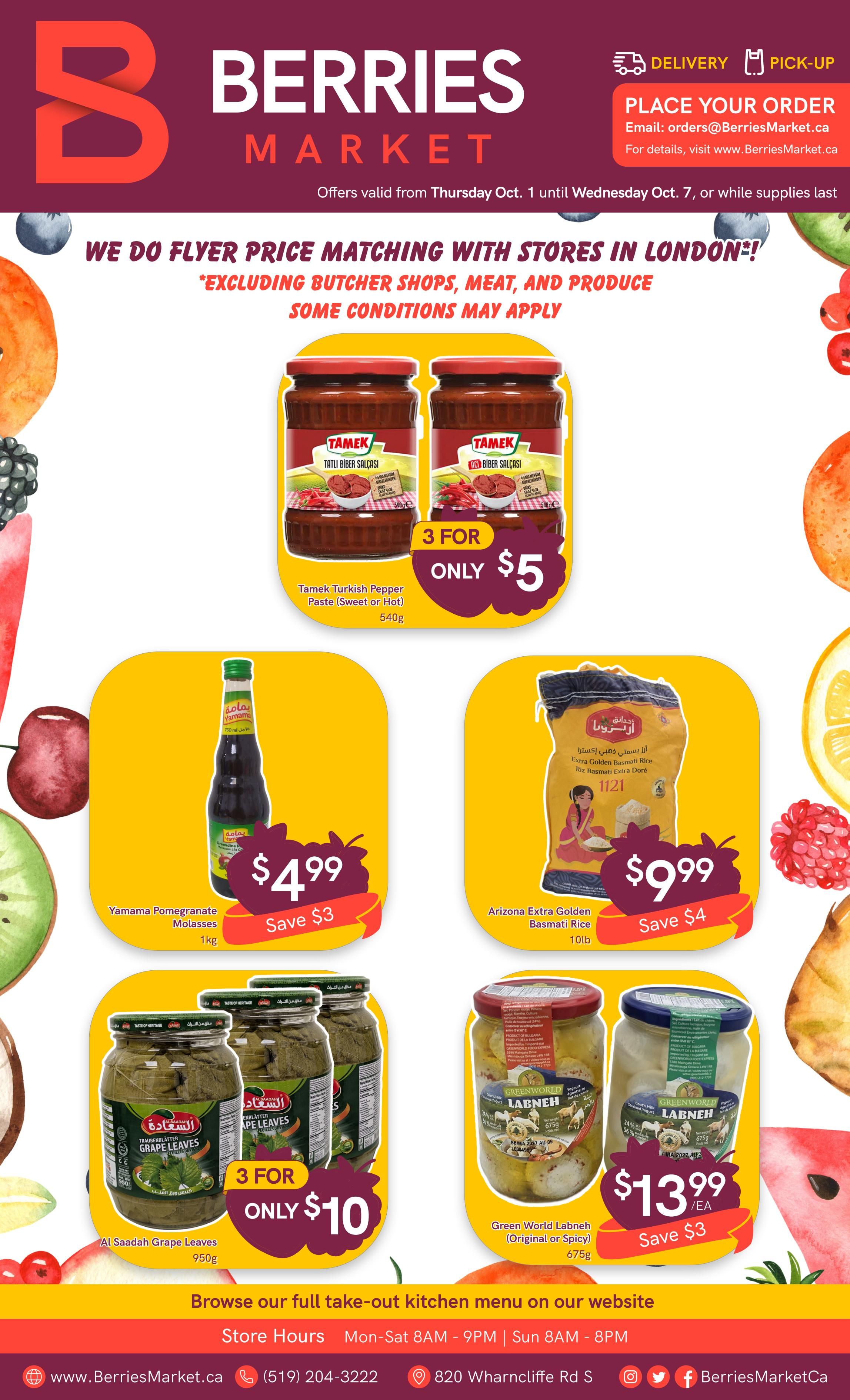 Berries Market Flyer October 1 to 7