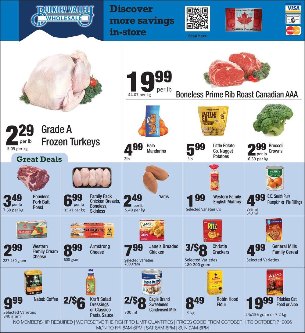 Bulkley Valley Wholesale Flyer October 1 to 7