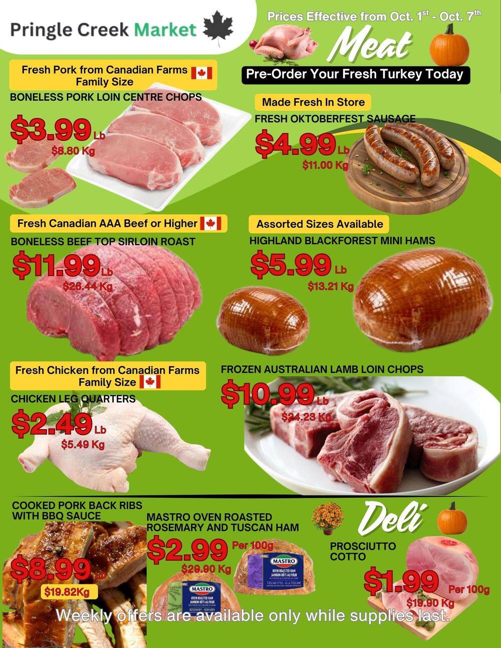 Pringle Creek Market Flyer October 1 to 7