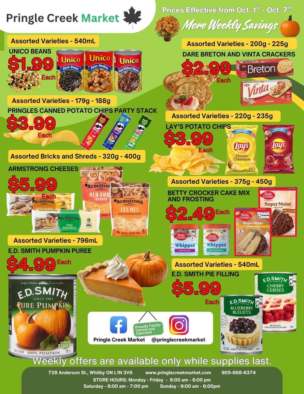 Pringle Creek Market Flyer October 1 to 7