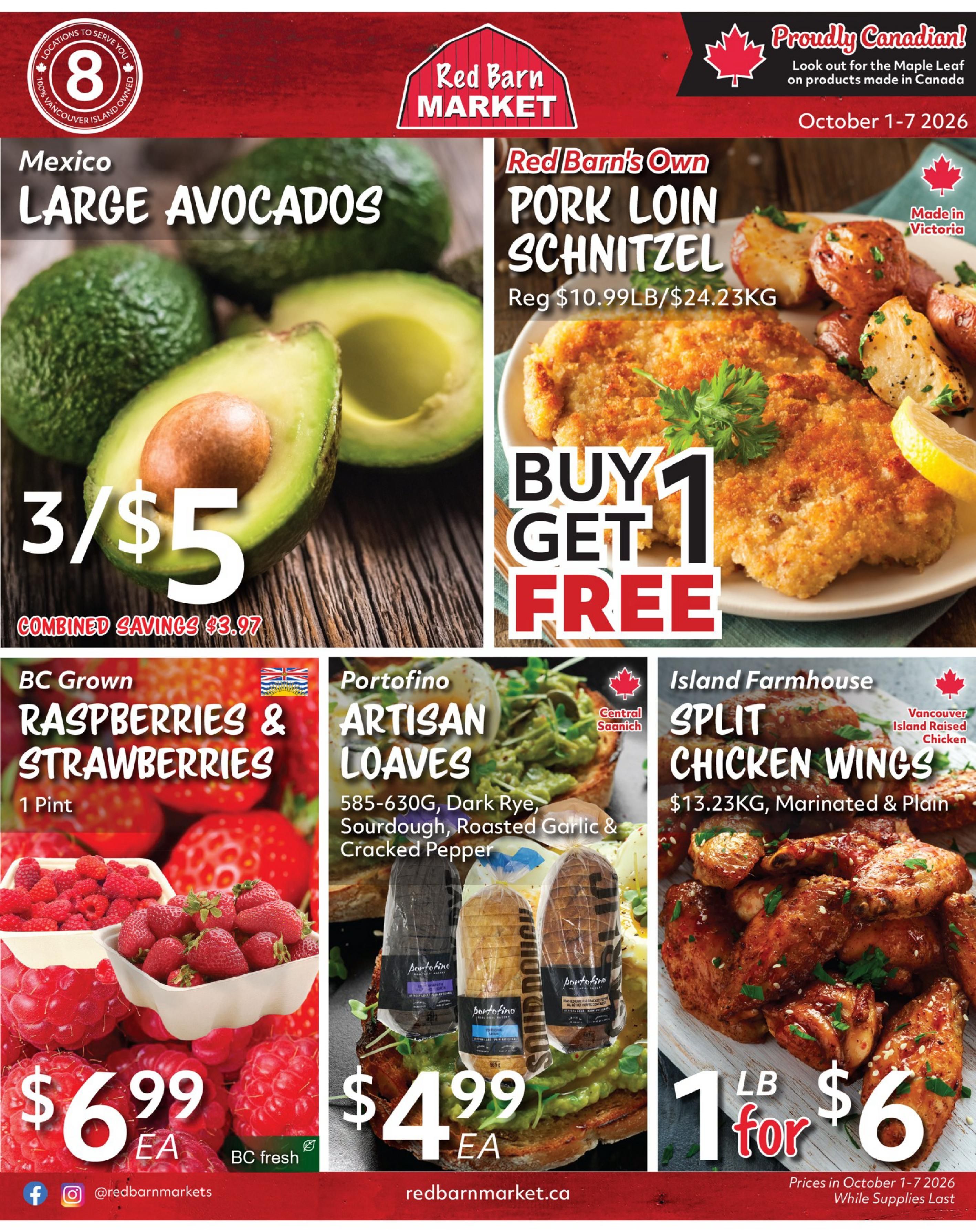 Red Barn Market Flyer October 1 to 7