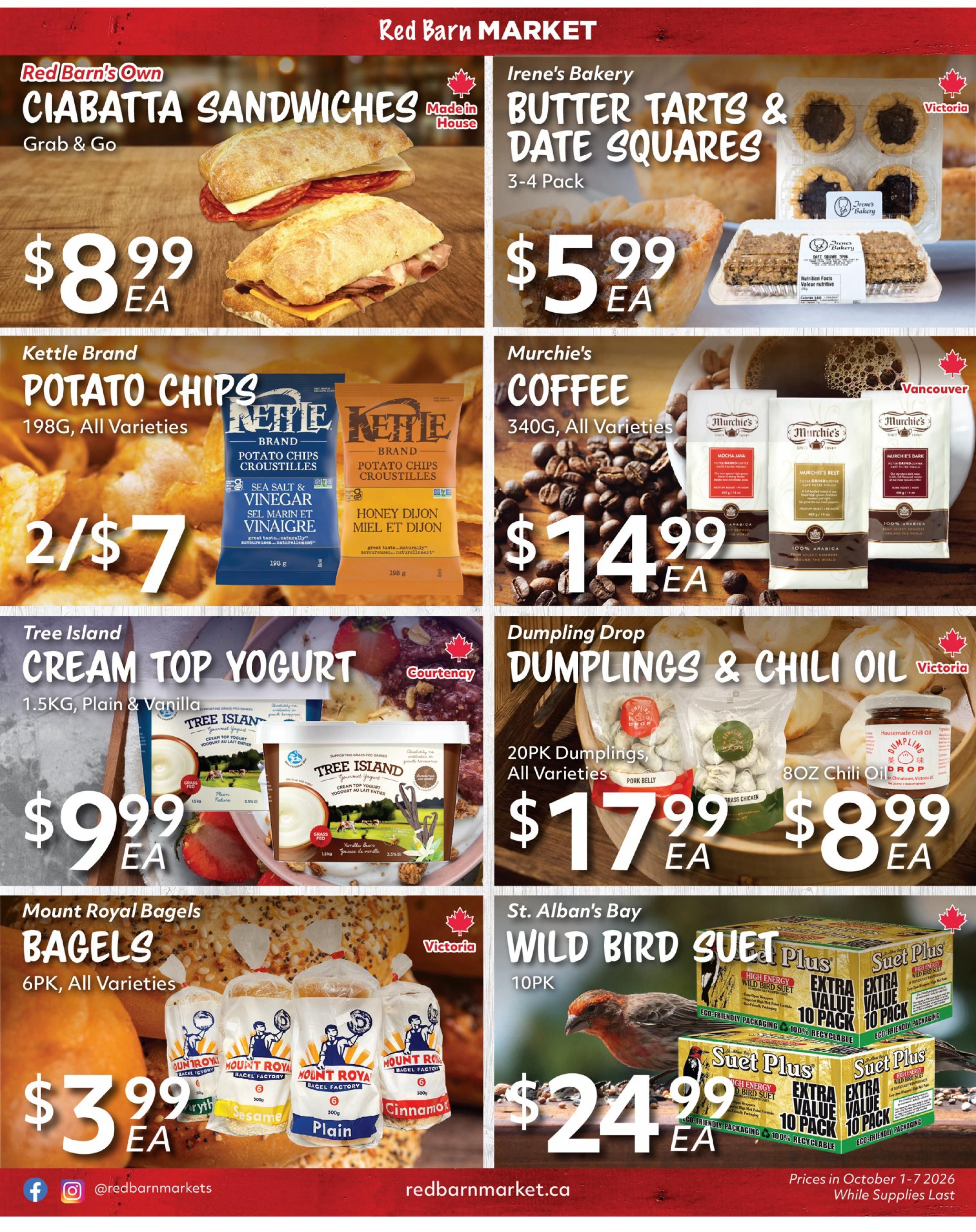 Red Barn Market Flyer October 1 to 7
