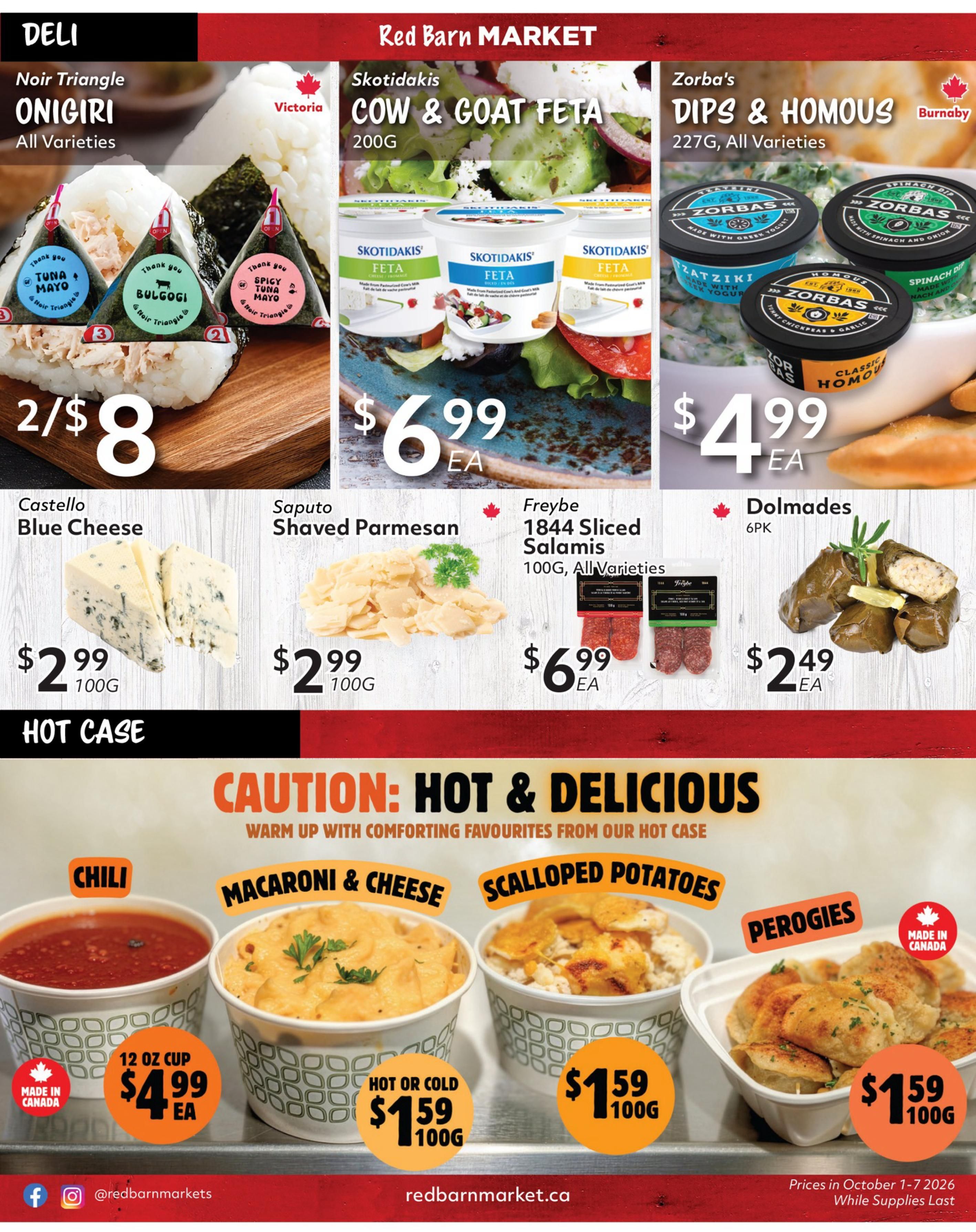 Red Barn Market Flyer October 1 to 7