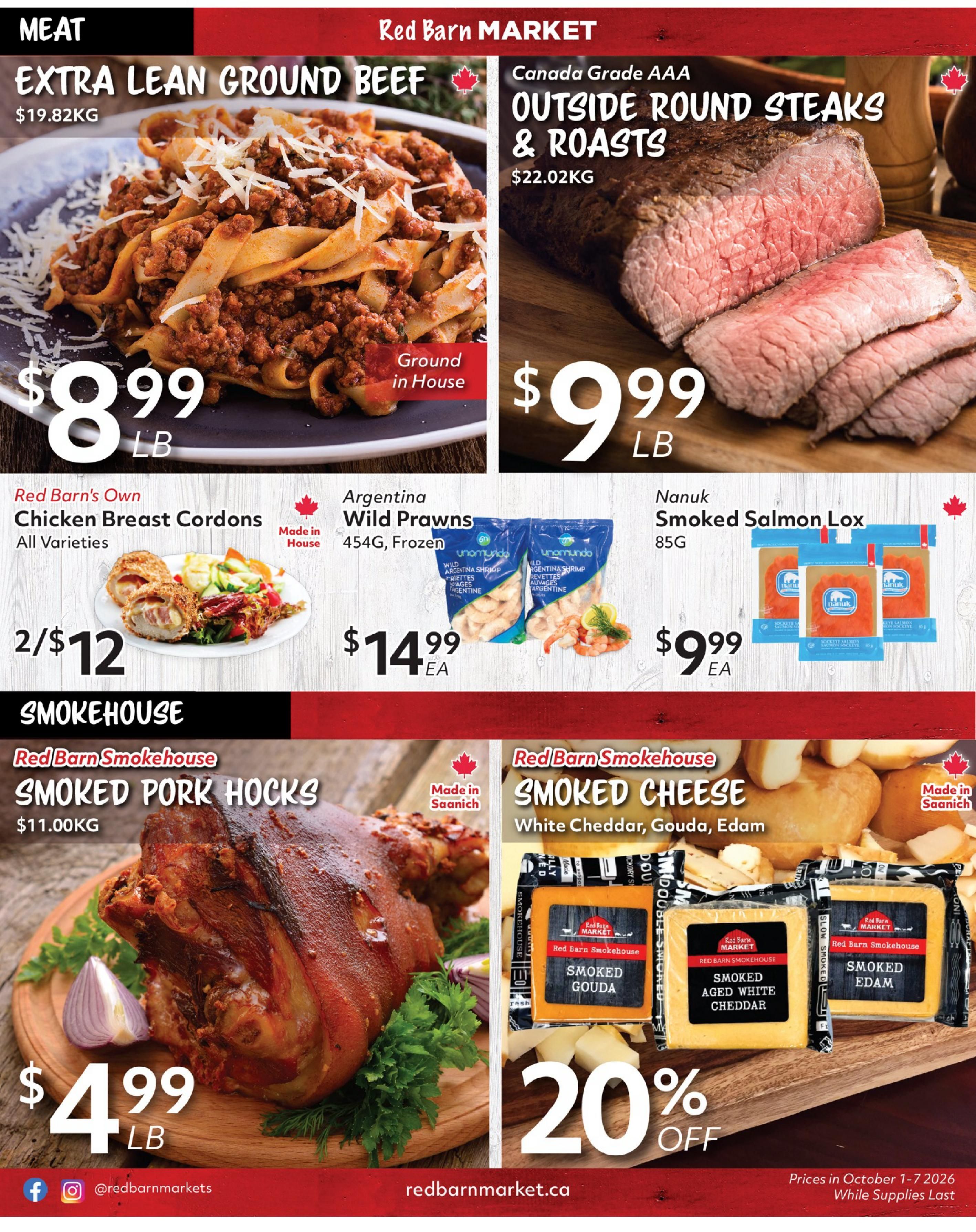 Red Barn Market Flyer October 1 to 7