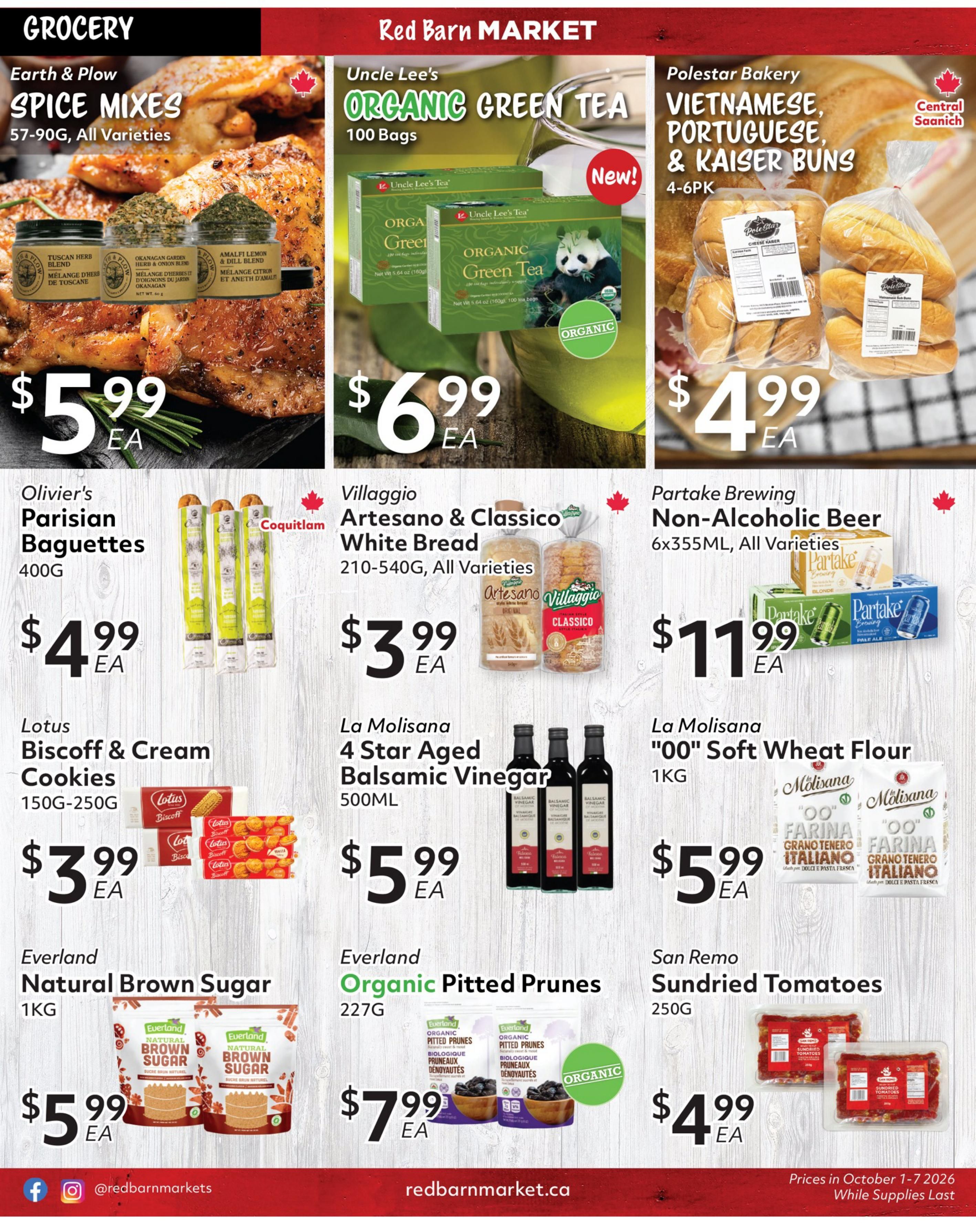 Red Barn Market Flyer October 1 to 7