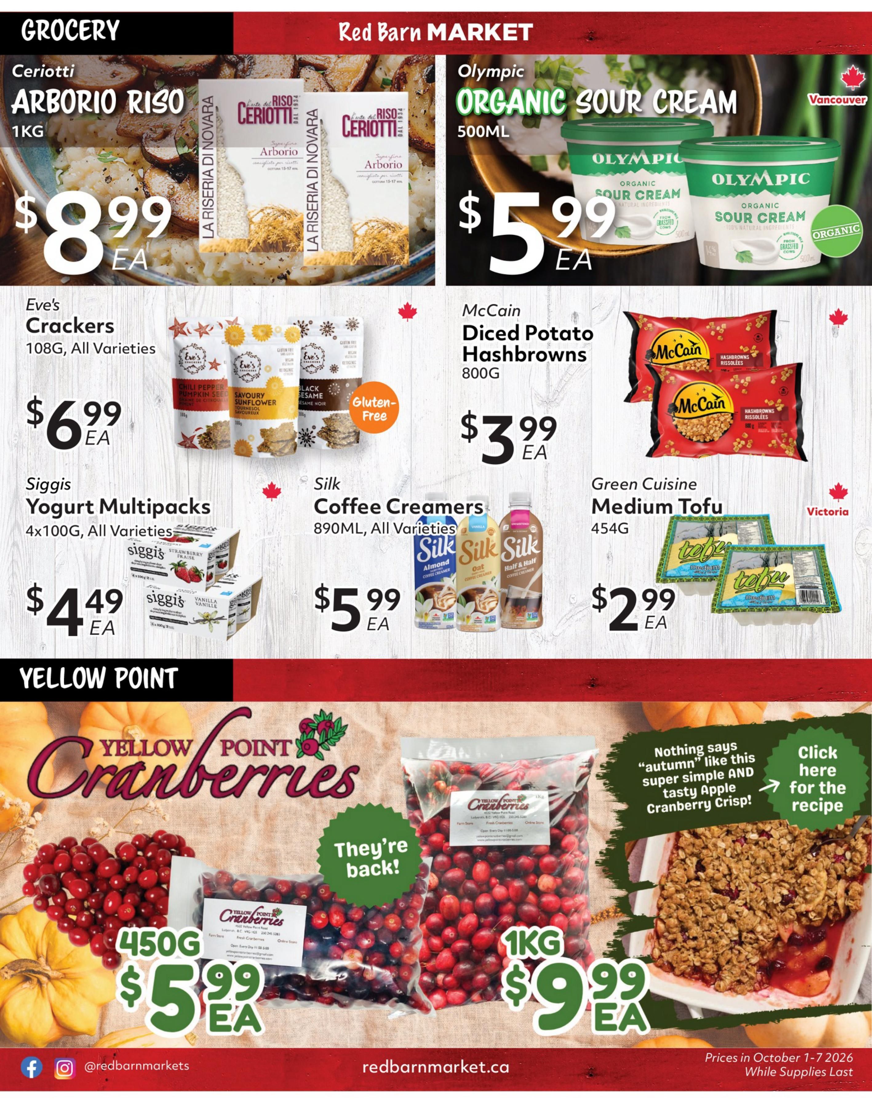 Red Barn Market Flyer October 1 to 7