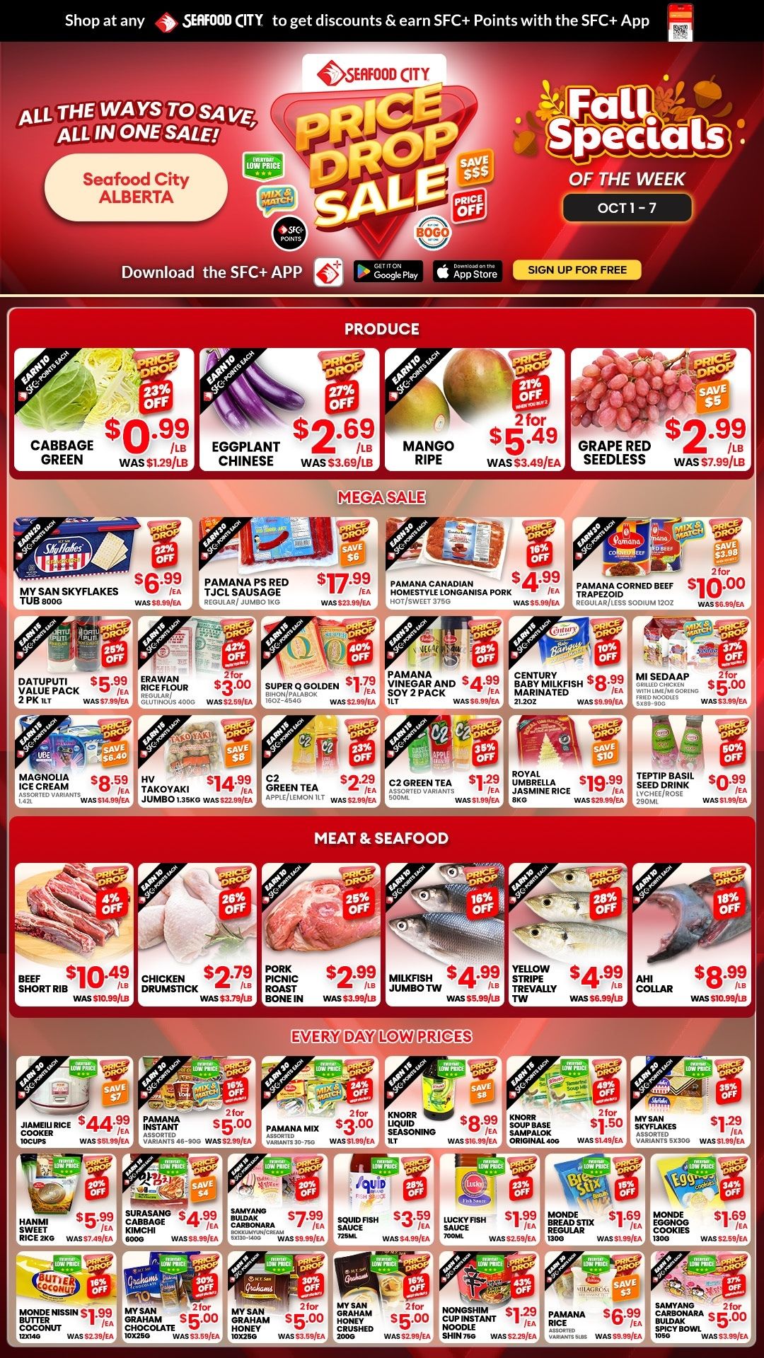 Seafood City Supermarket (AB) Flyer October 1 to 7