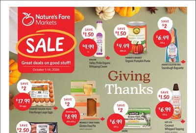 Nature's Fare Markets Flyer October 1 to 14