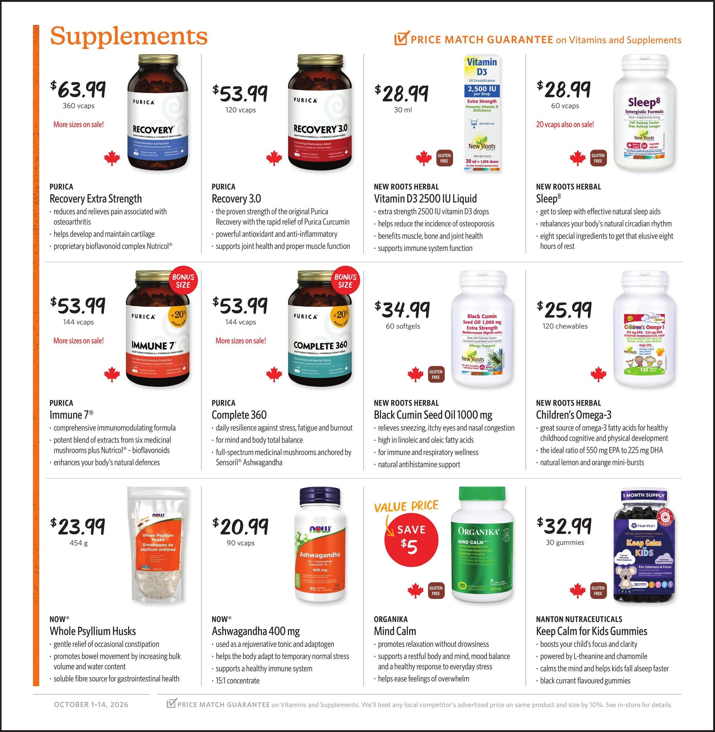 Nature's Fare Markets Flyer October 1 to 14