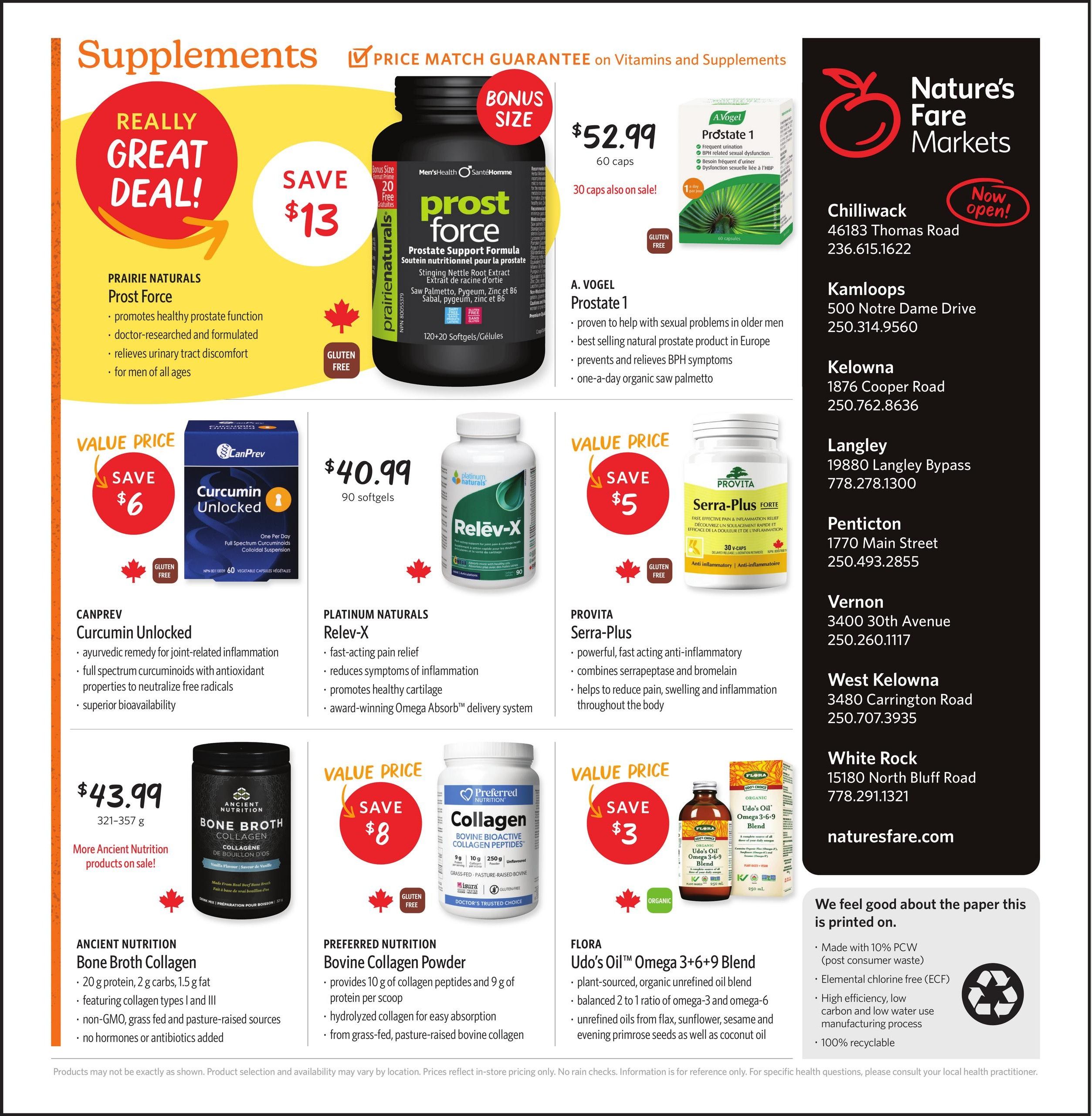Nature's Fare Markets Flyer October 1 to 14