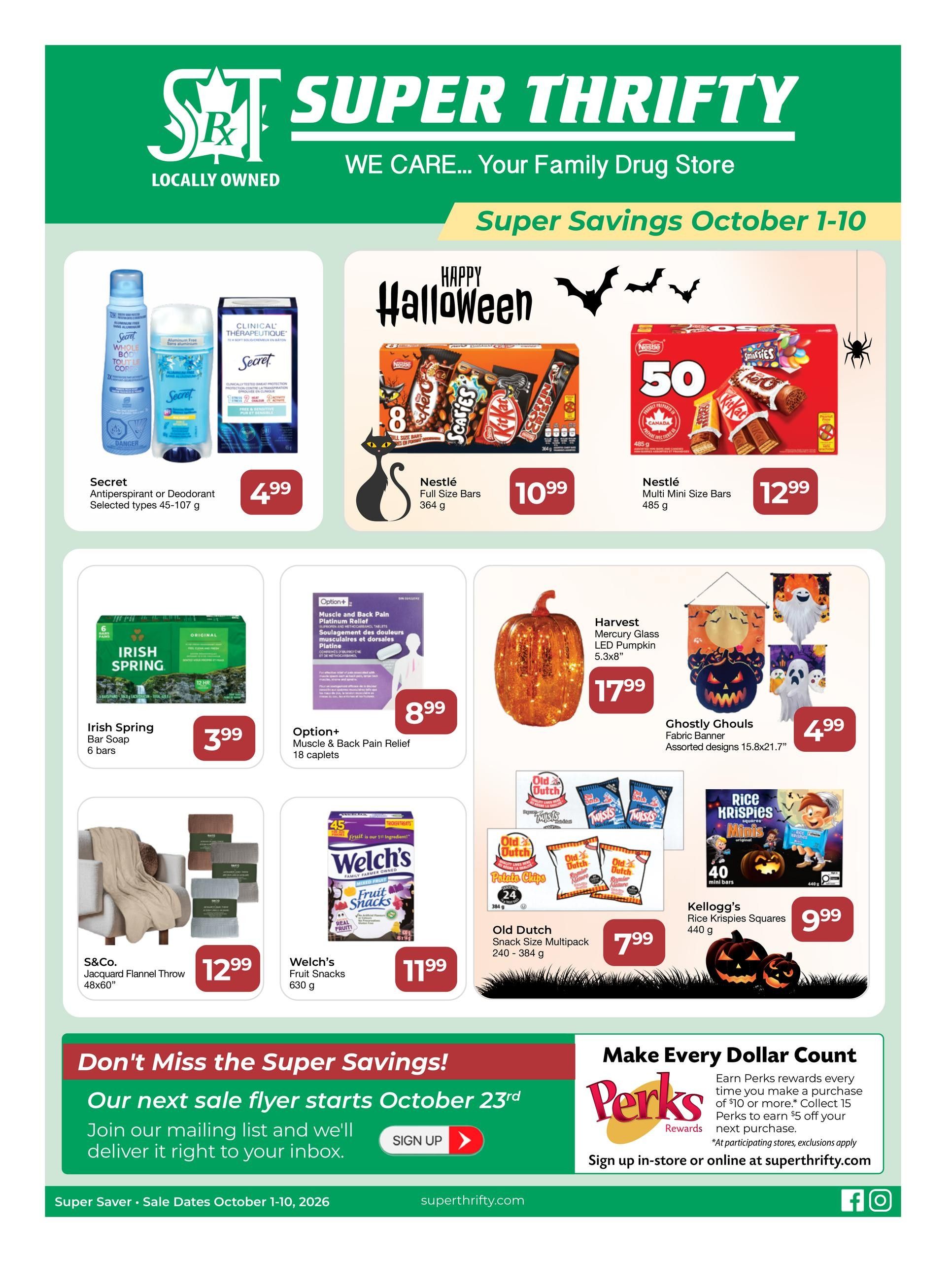 Super Thrifty Flyer October 1 to 10
