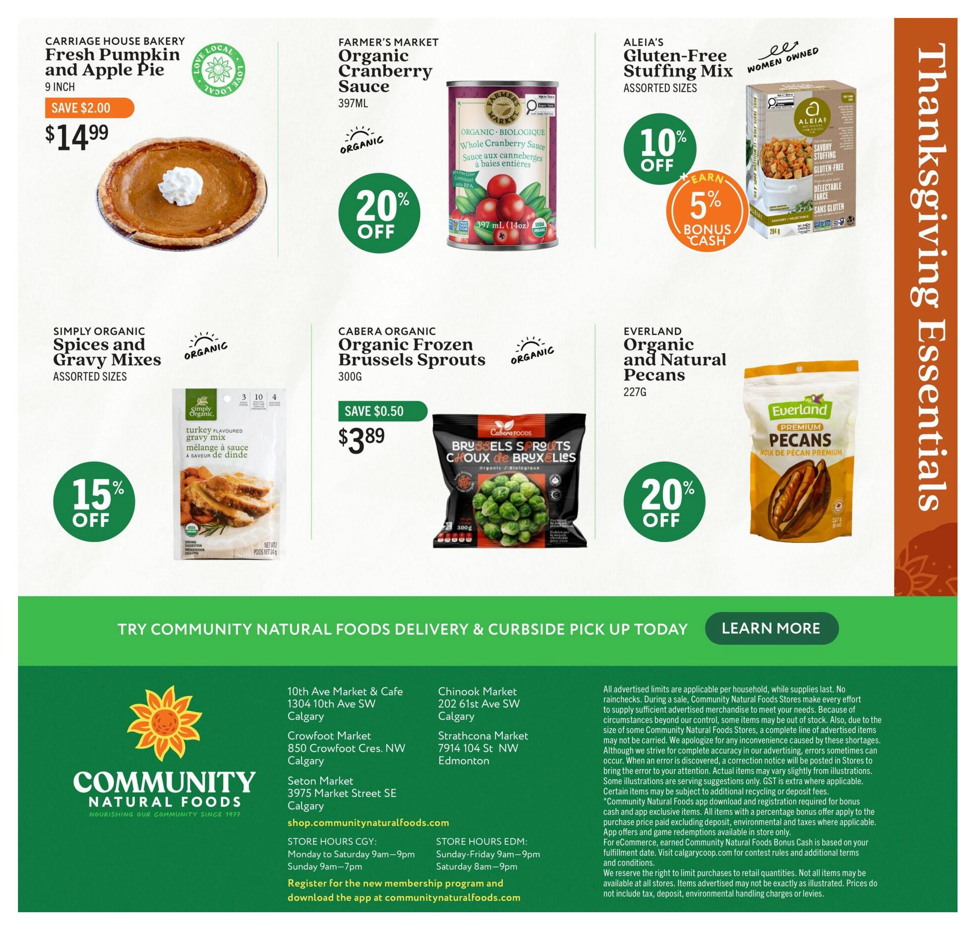 Community Natural Foods Flyer October 1 to 12