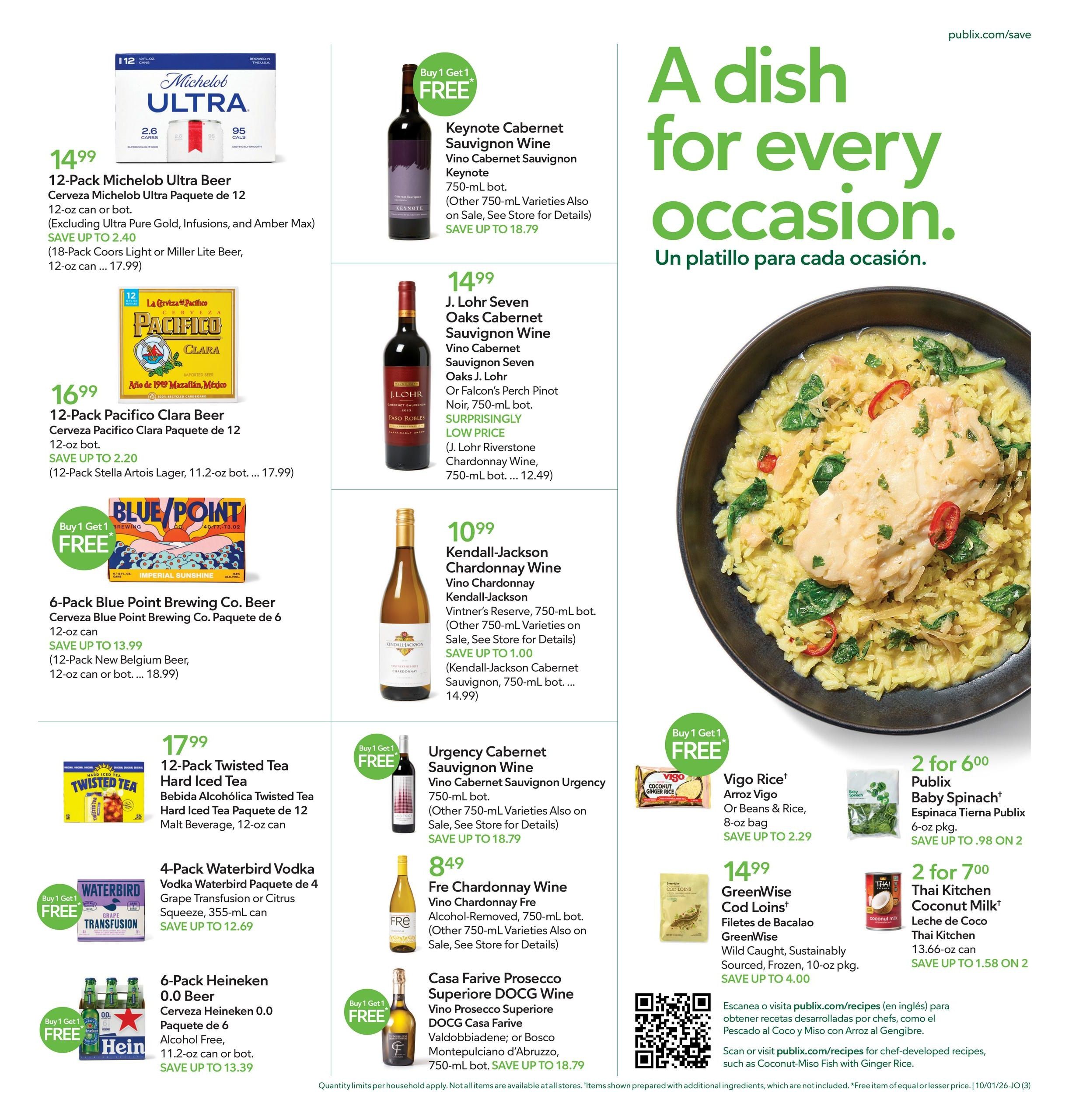 Publix (Deltona Area, FL) Anuncio Semanal Español Weekly Ad October 1 - 7, 2026