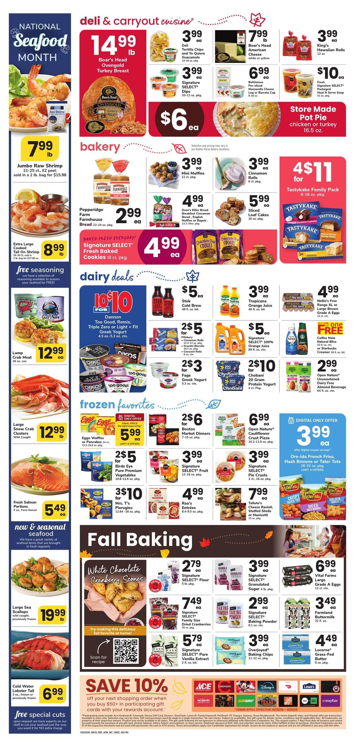 Acme Markets (Salisbury Area, MD) Weekly Ad October 2 - 8, 2026
