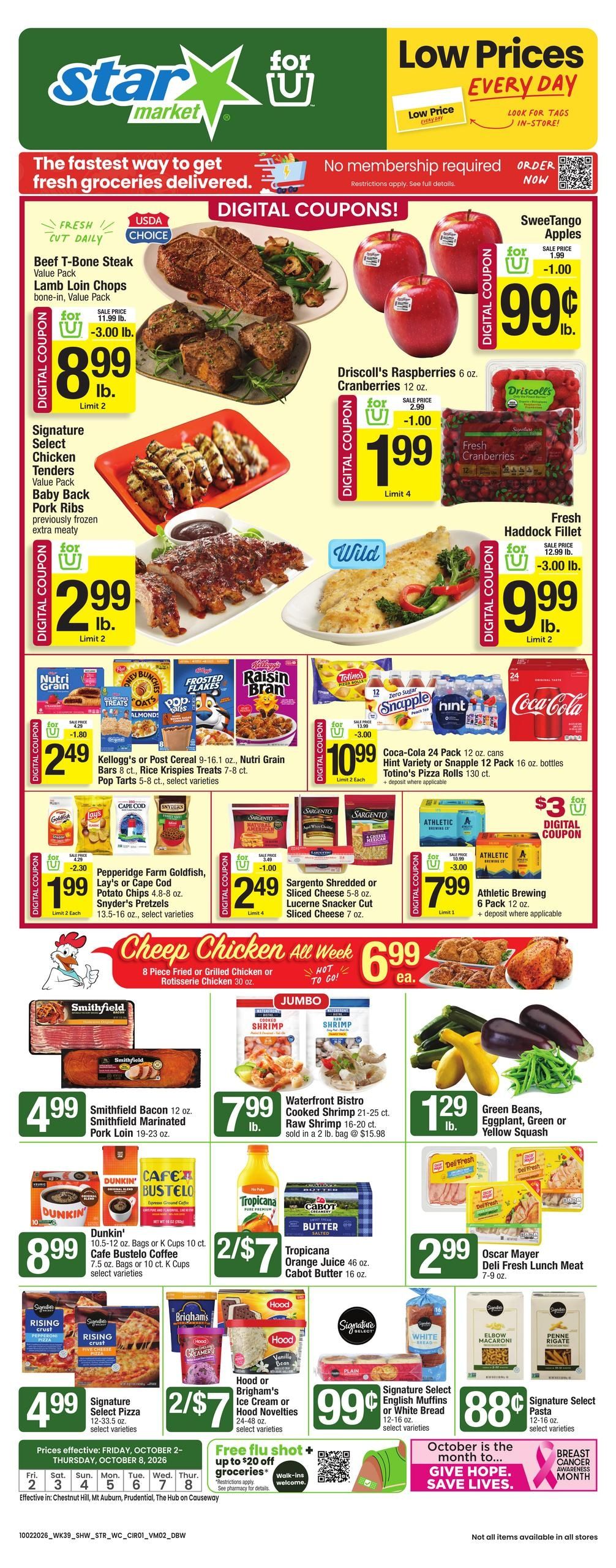 Star Market (Boston Area, MA) Weekly Ad October 2 - 8, 2026