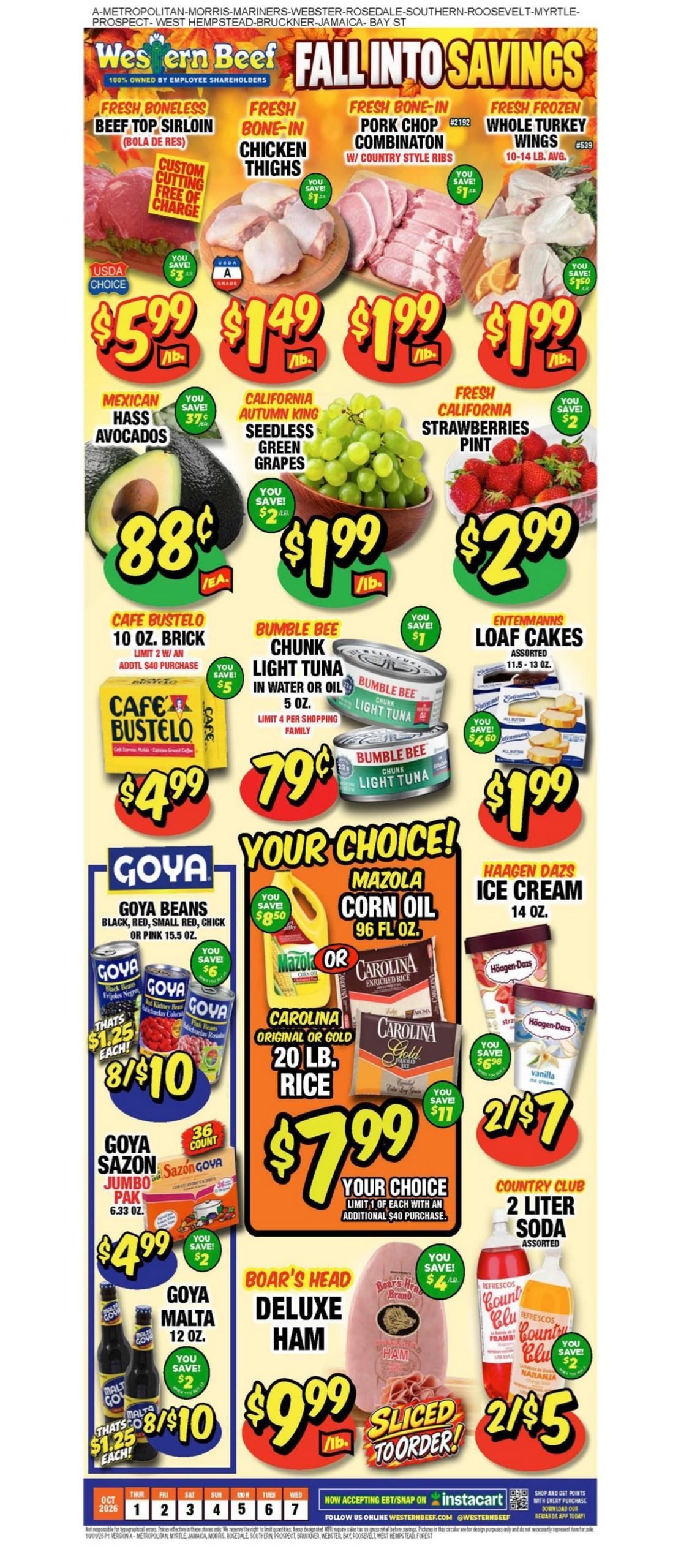 Western Beef (Elizabeth Area, NJ) Weekly Ad October 1 - 7, 2026