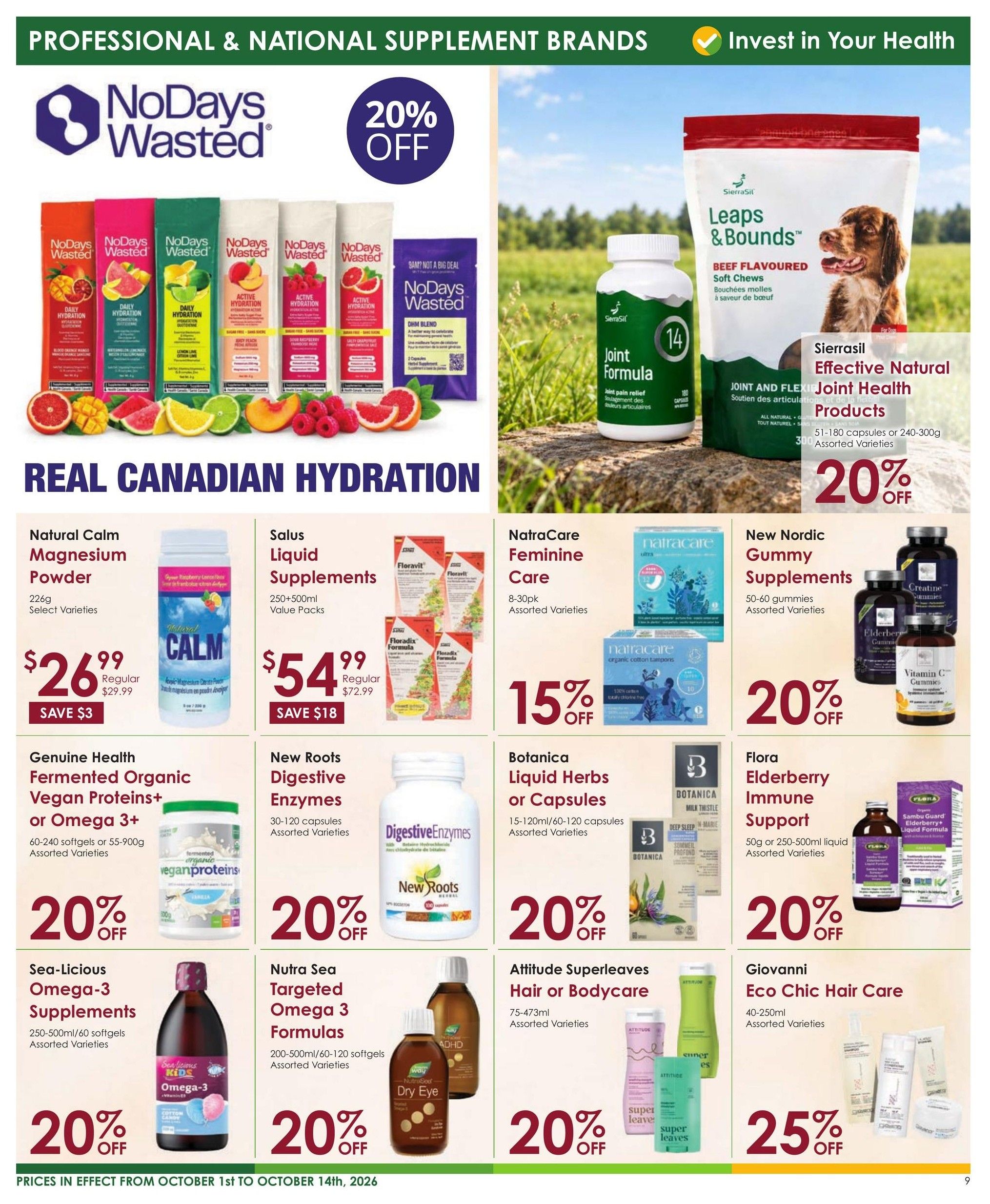 Nature's Emporium Flyer October 1 to 14