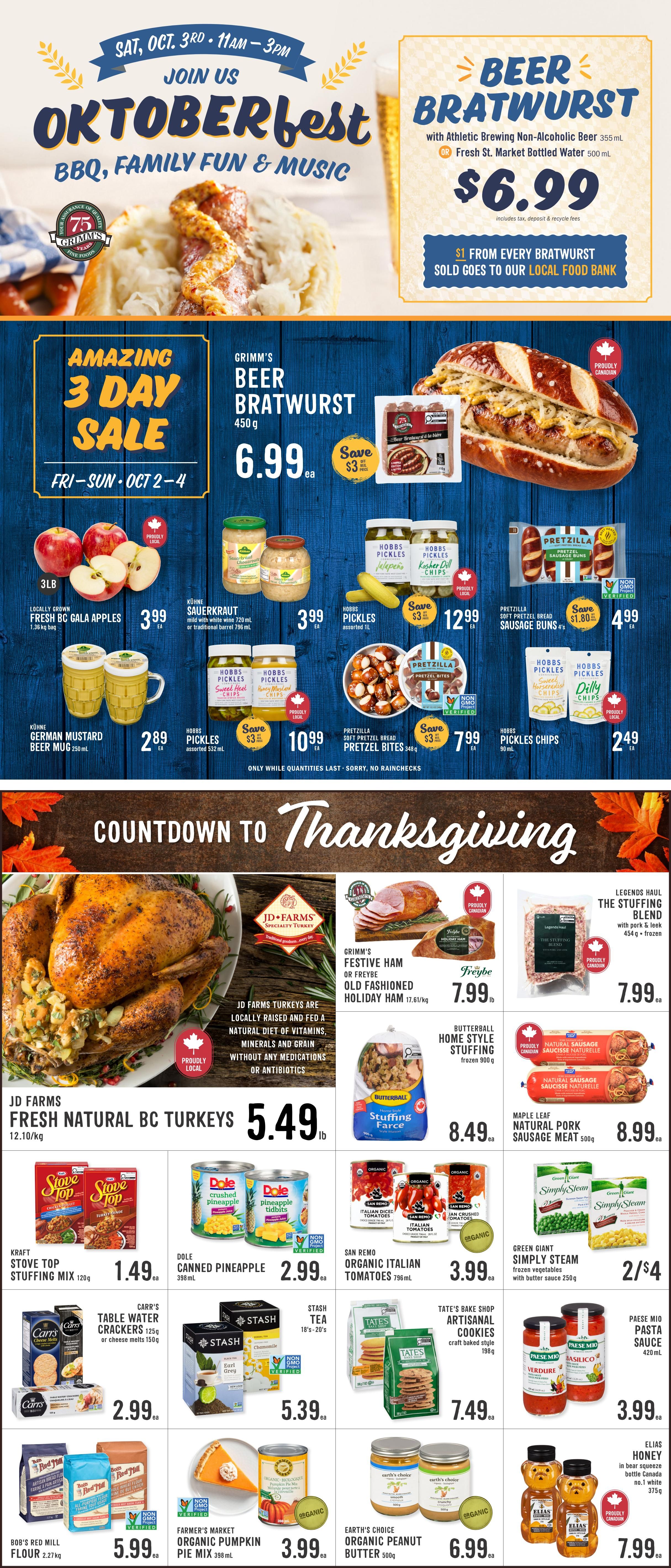Fresh St. Market Flyer October 2 to 8