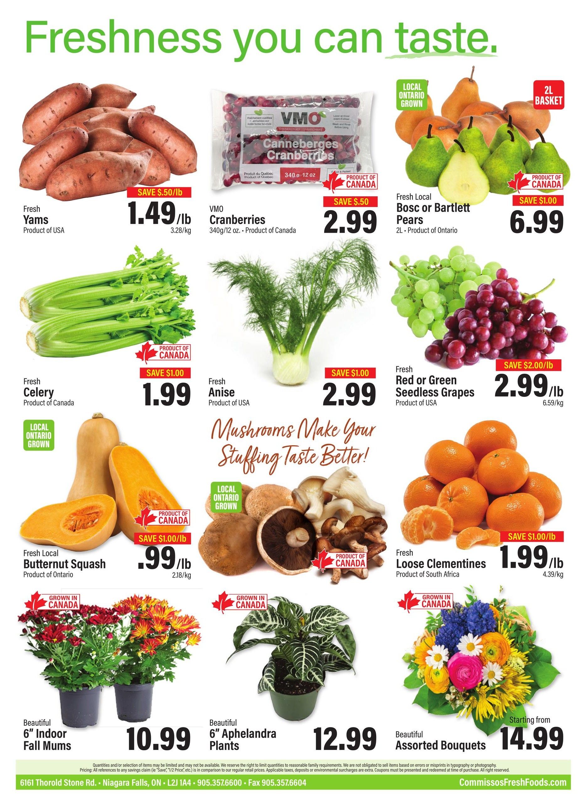 Commisso's Fresh Foods Flyer October 2 to 8