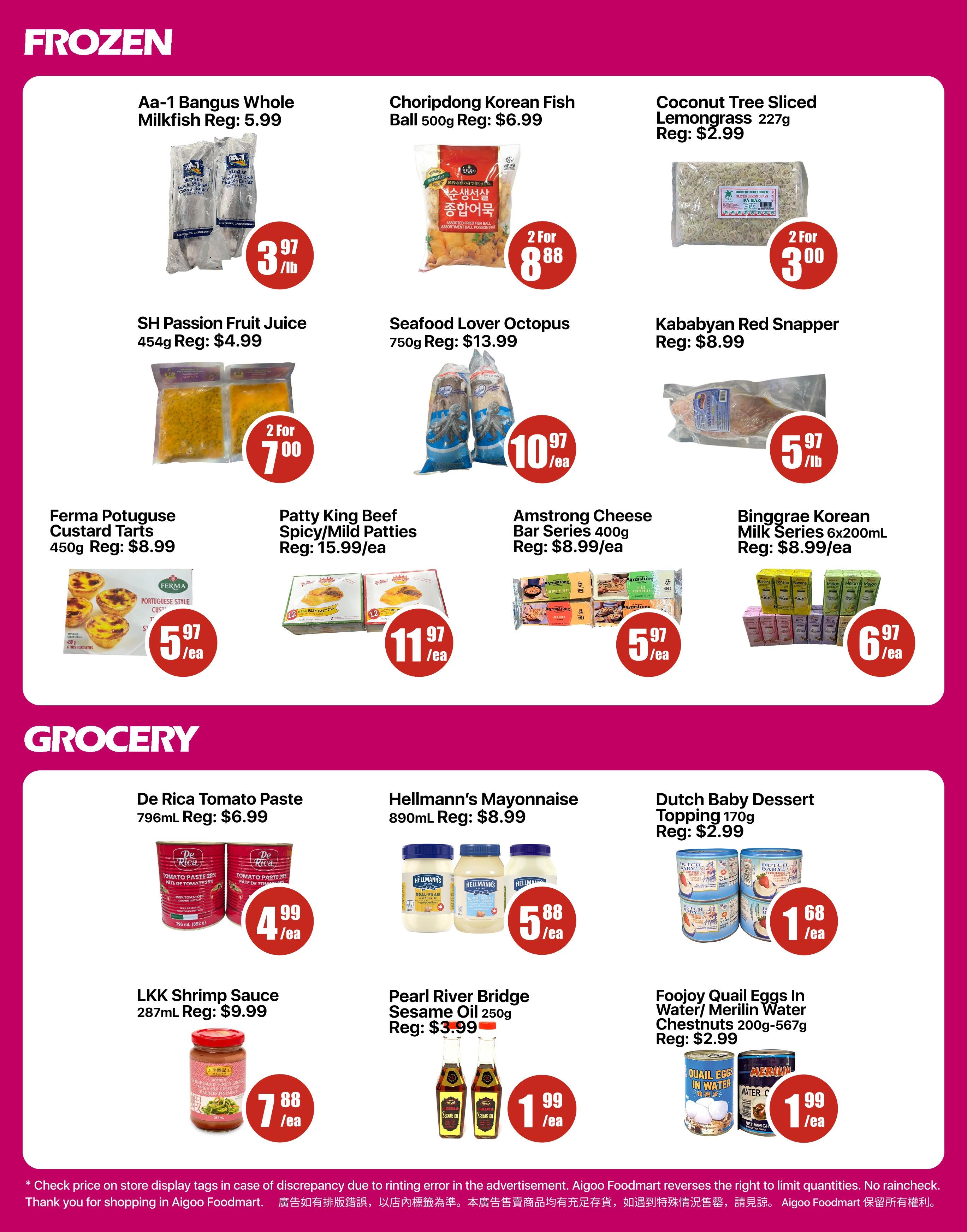 Aigoo Foodmart Flyer October 2 to 8