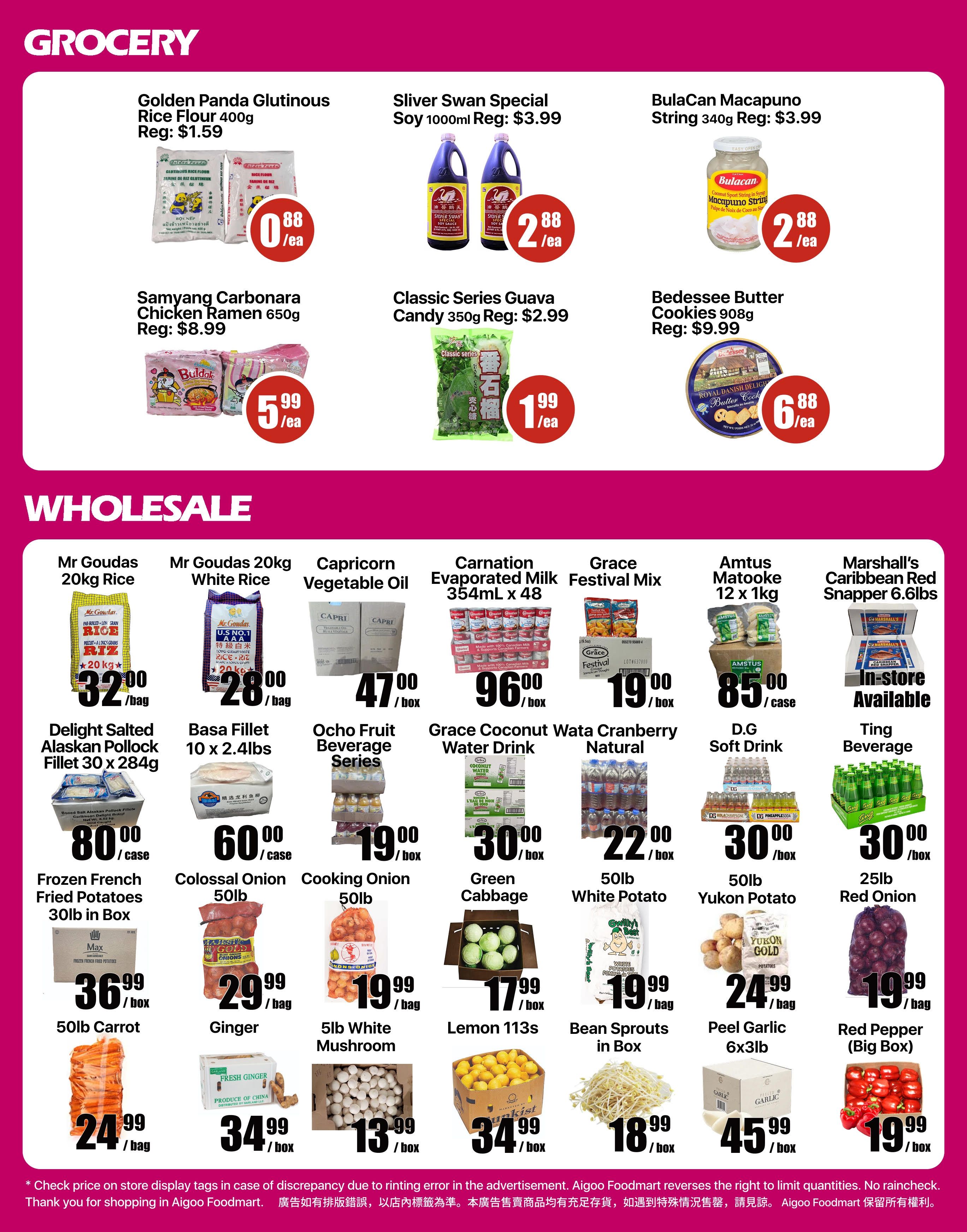 Aigoo Foodmart Flyer October 2 to 8