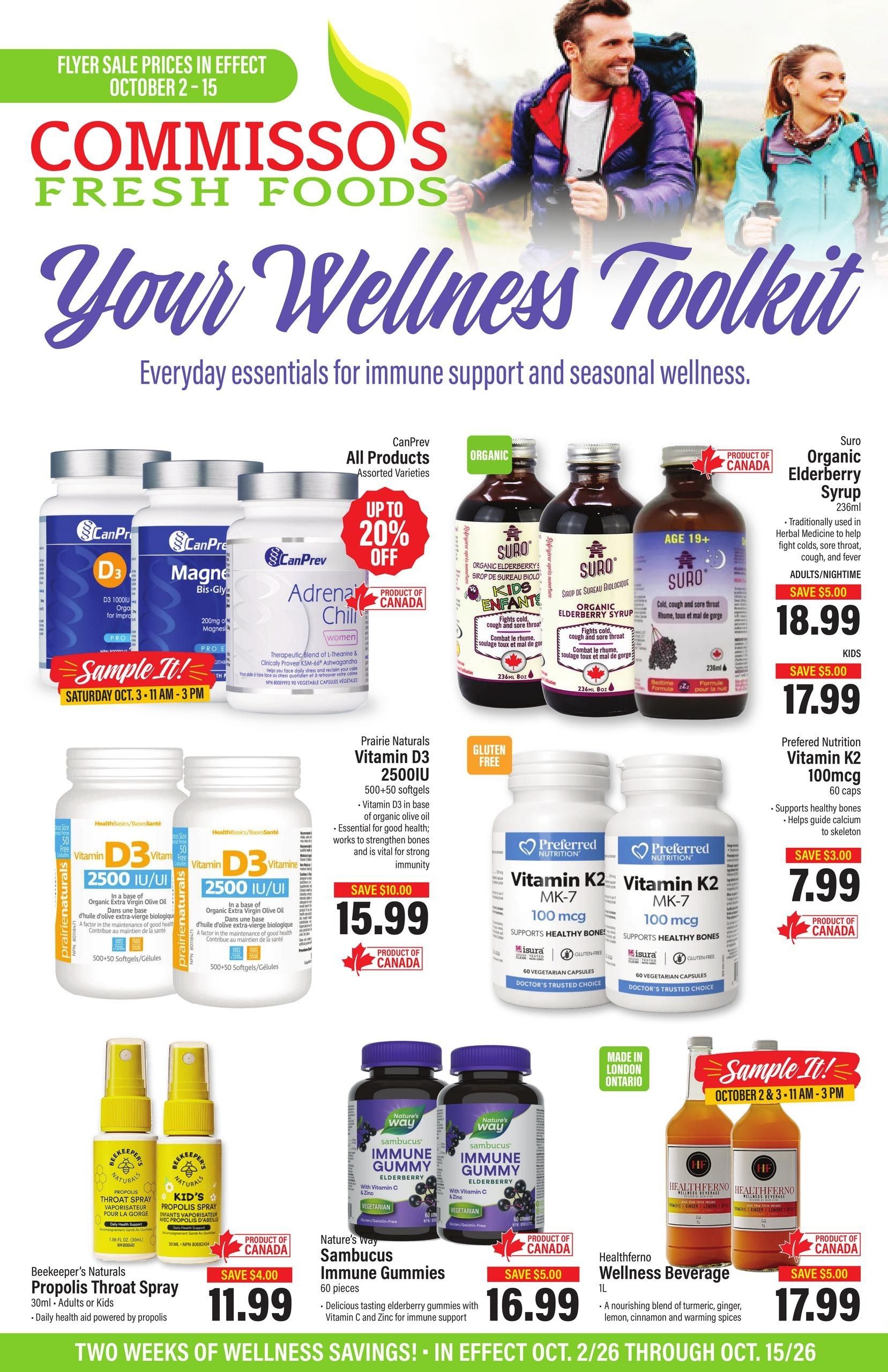 Commisso's Fresh Foods Wellness Flyer October 2 to 15
