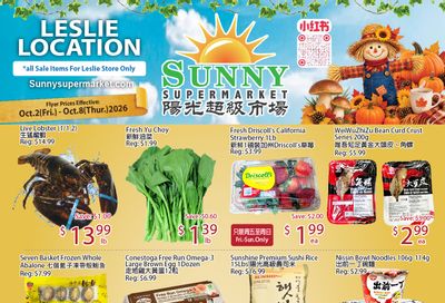 Sunny Supermarket (Leslie) Flyer October 2 to 8