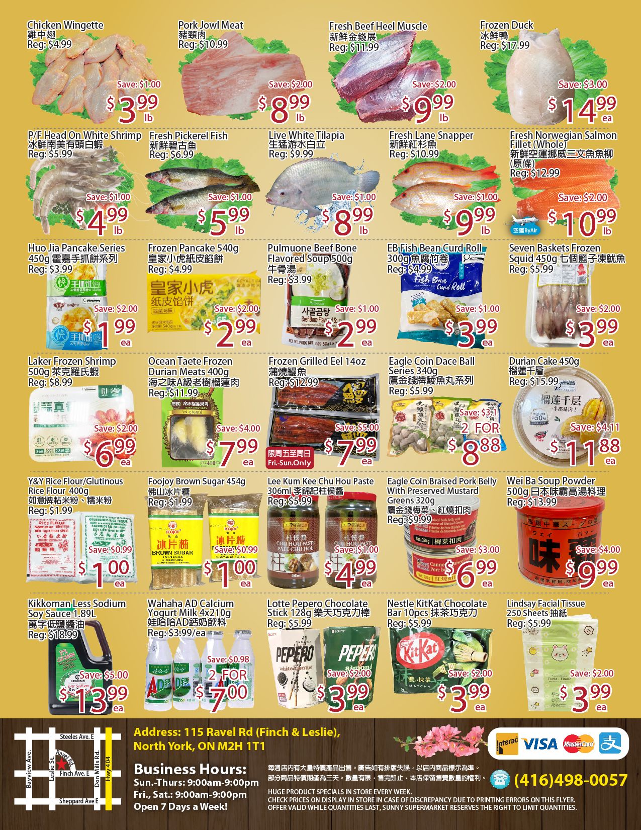 Sunny Supermarket (Leslie) Flyer October 2 to 8