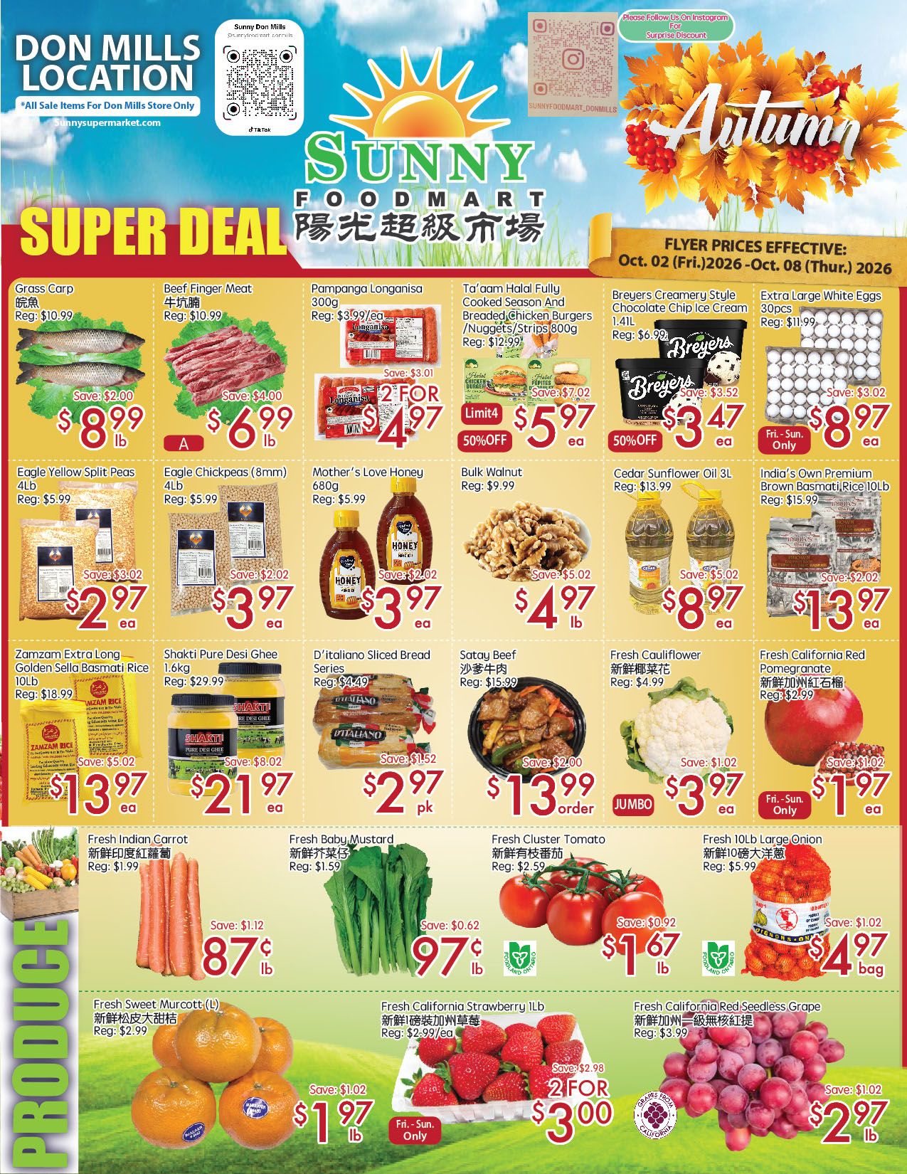 Sunny Foodmart (Don Mills) Flyer October 2 to 8