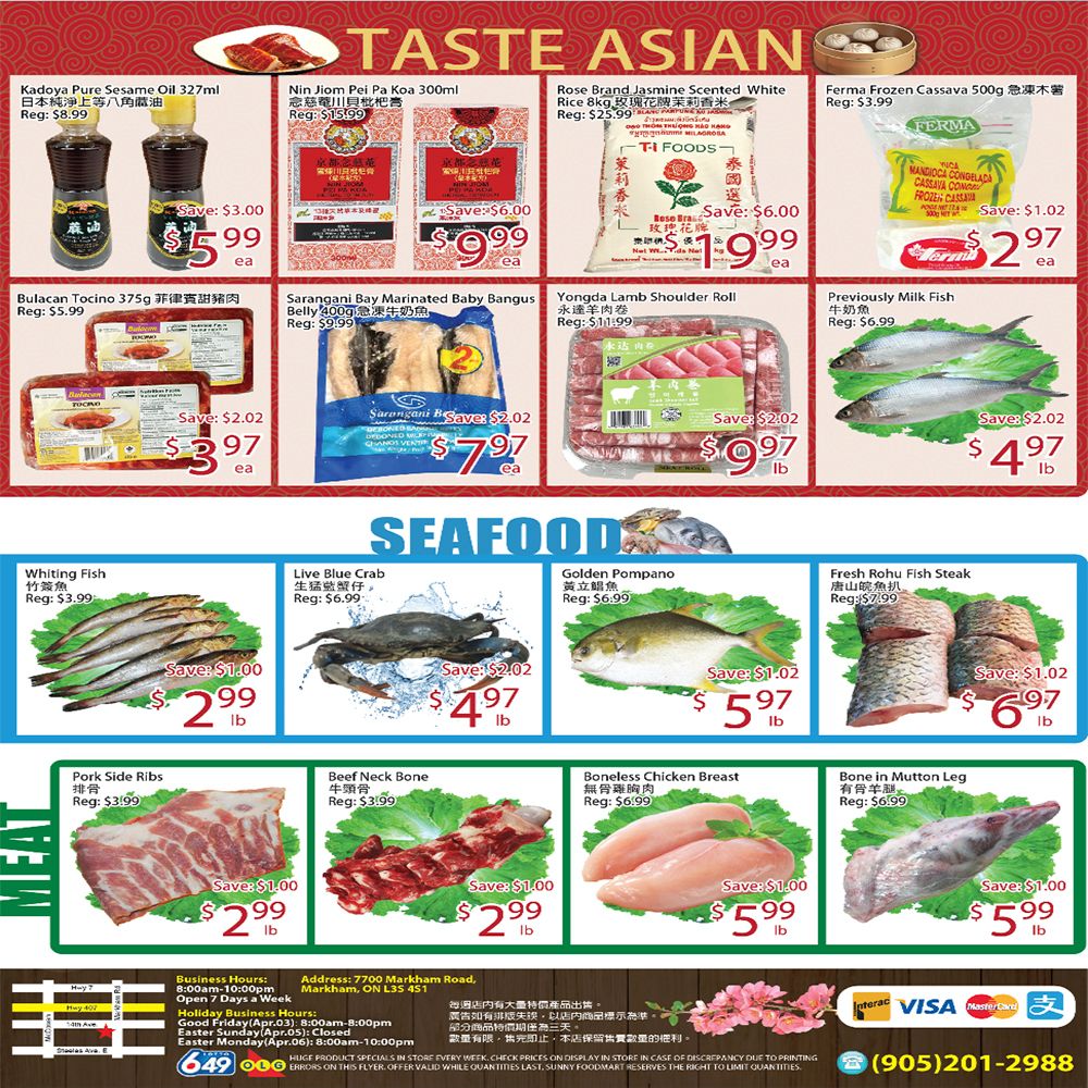 Sunny Foodmart (Markham) Flyer October 2 to 8