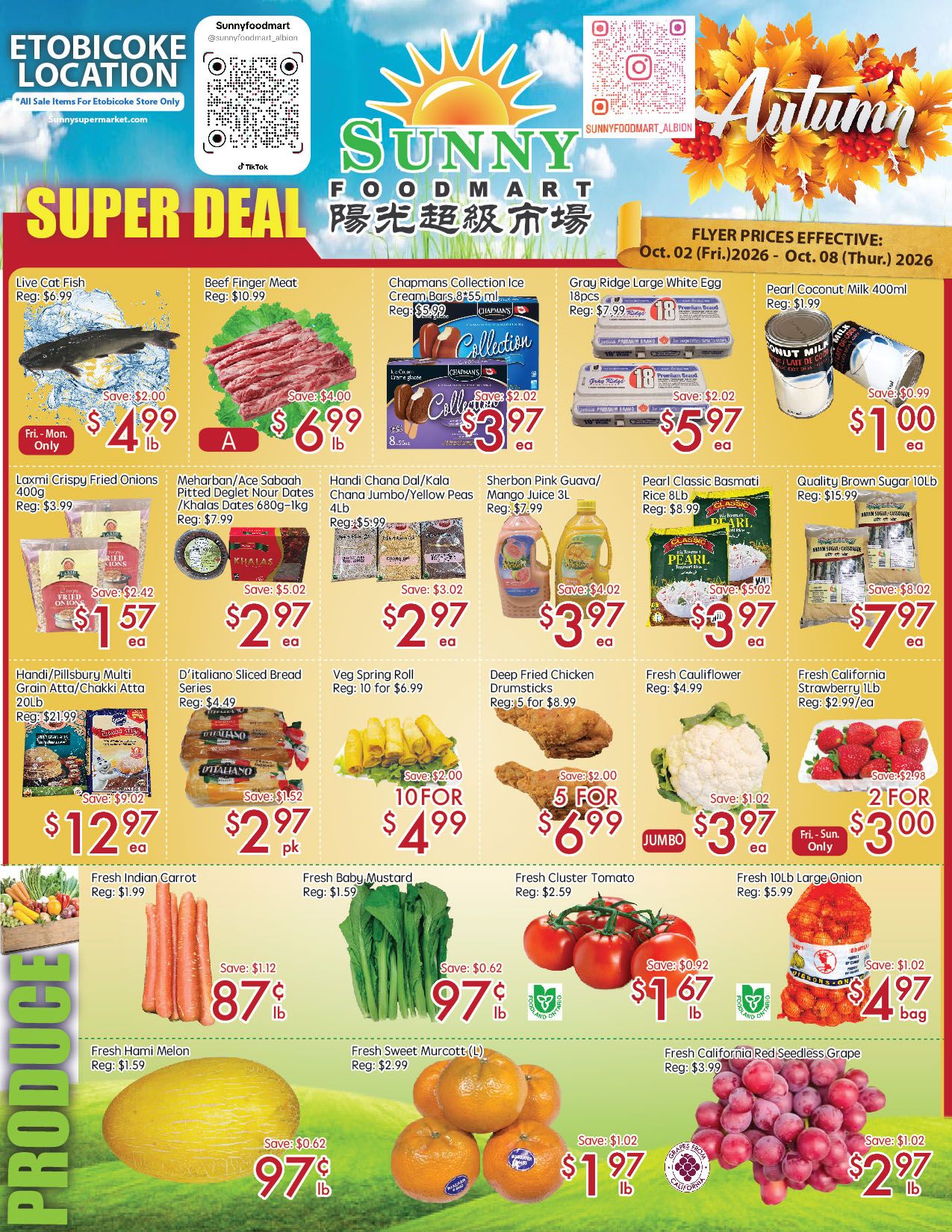 Sunny Foodmart (Etobicoke) Flyer October 2 to 8