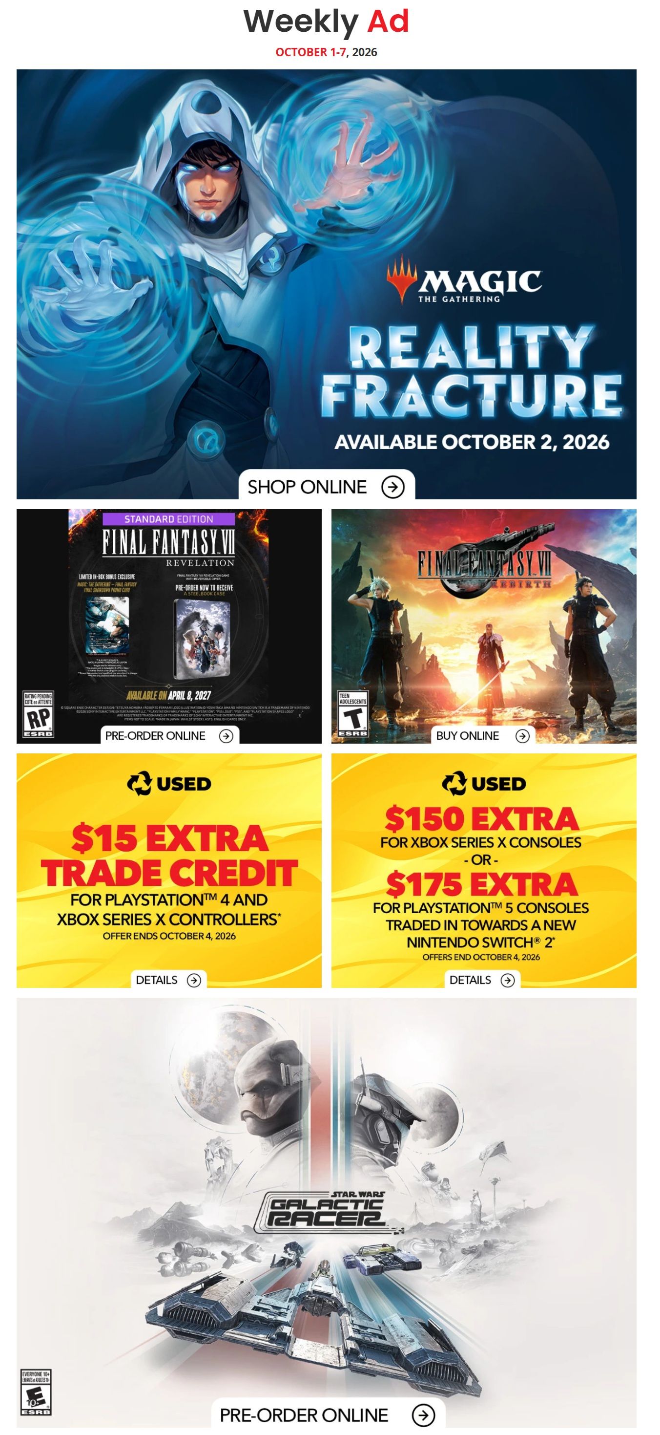 EB Games Flyer October 1 to 7