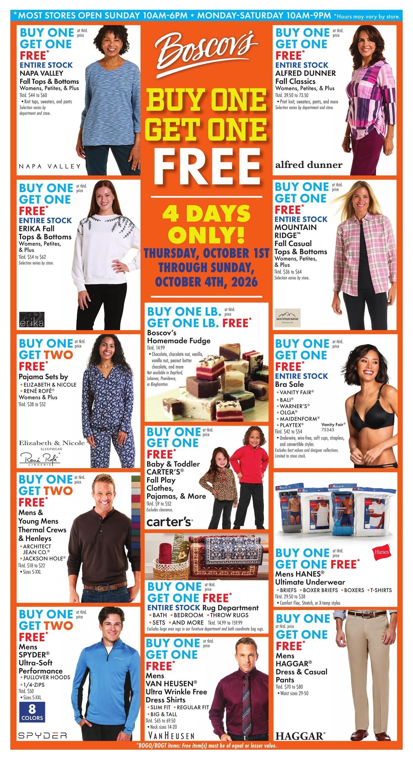 Boscov's (Dover Area, DE) Boscov’s Weekly Weekly Ad October 1 - 7, 2026