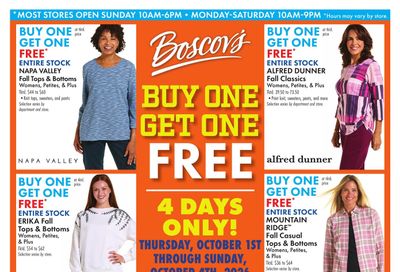 Boscov's (Dover Area, DE) Boscov’s Weekly Weekly Ad October 1 - 7, 2026