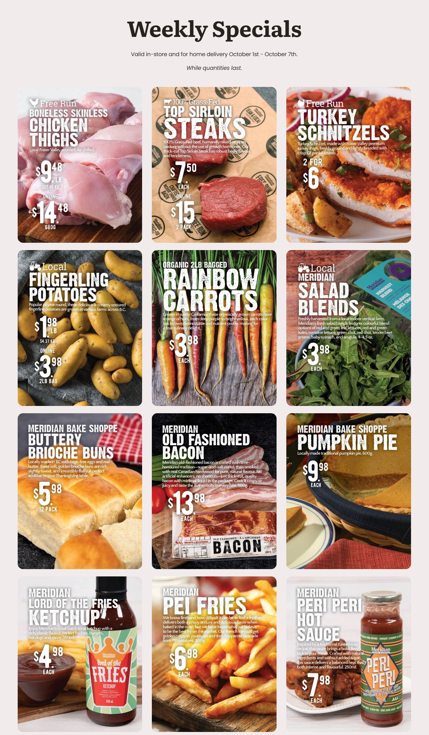 Meridian Farm Market Flyer October 1 to 7