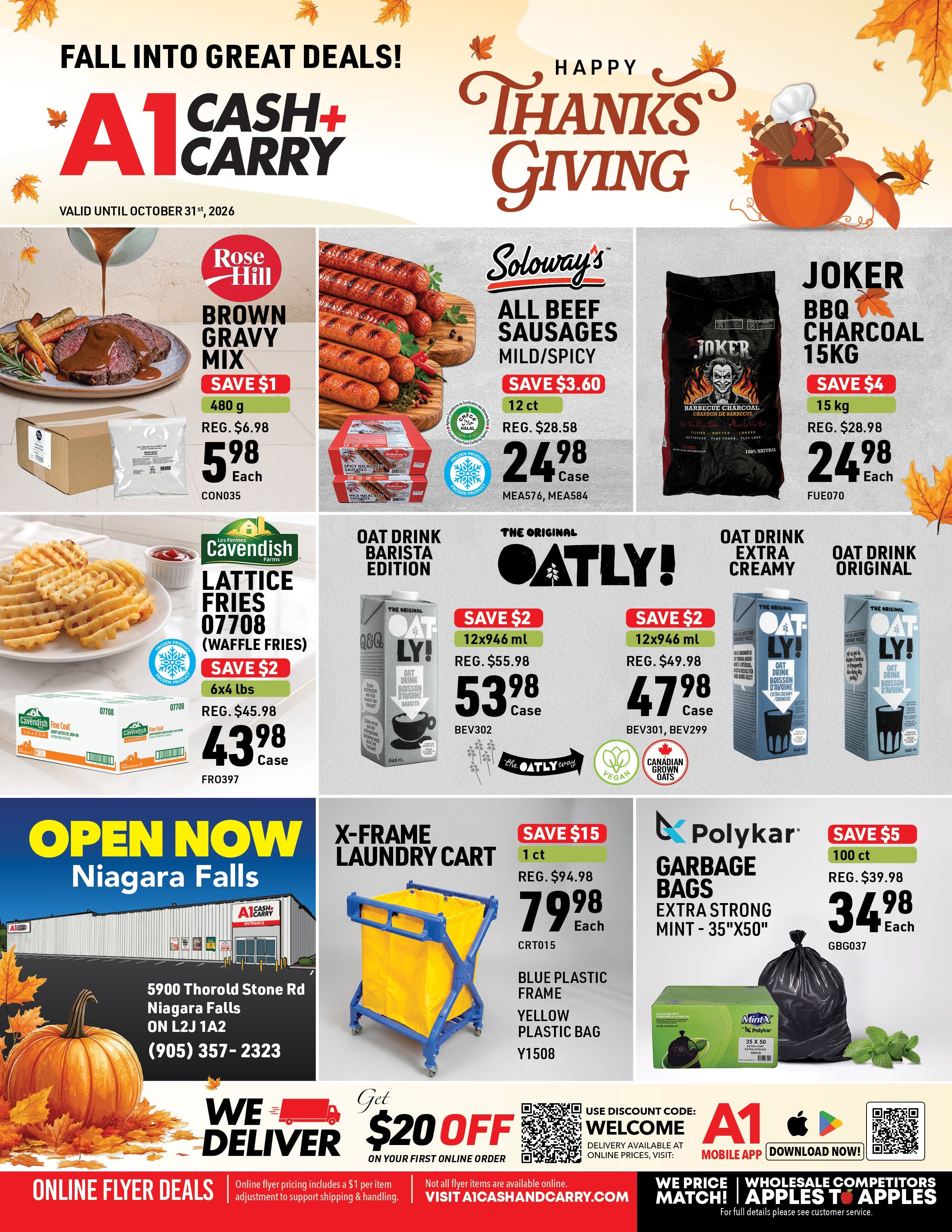 A-1 Cash and Carry Flyer October 1 to 31
