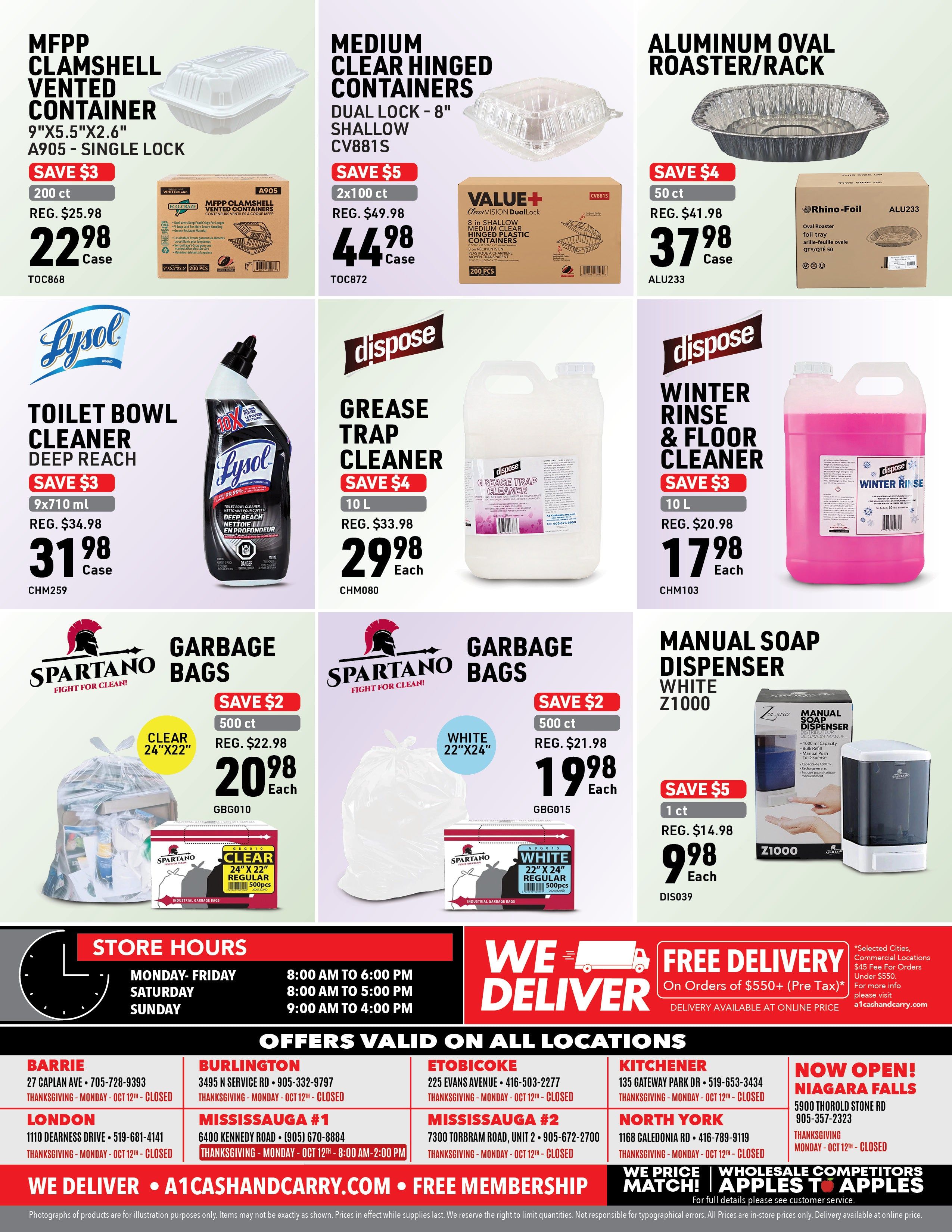 A-1 Cash and Carry Flyer October 1 to 31