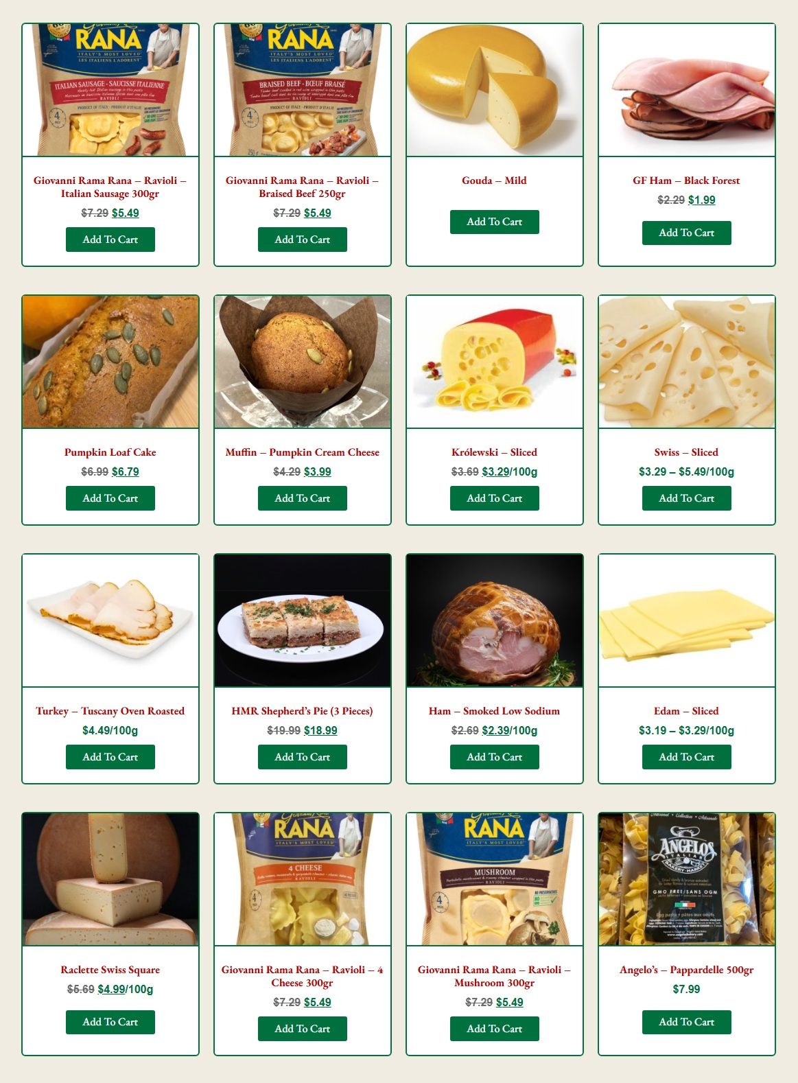 Angelo's Italian Bakery Monthly Specials October 1 to 31