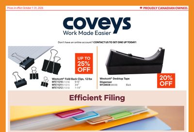 Covey Basics Flyer October 1 to 31