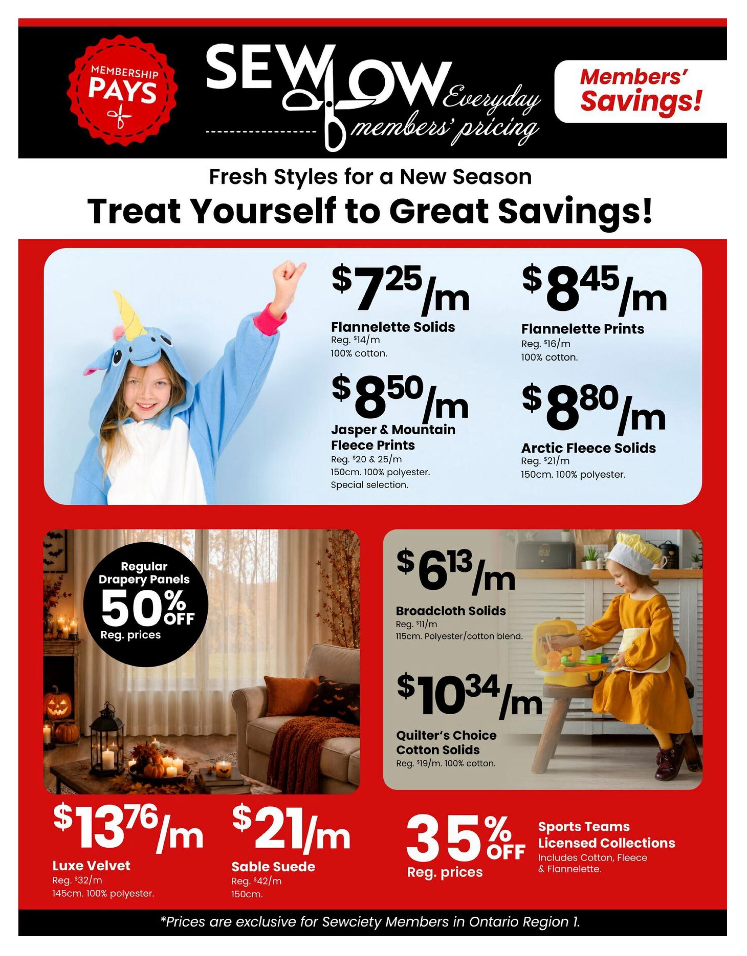 Fabricland (ON) Flyer October 1 to 31
