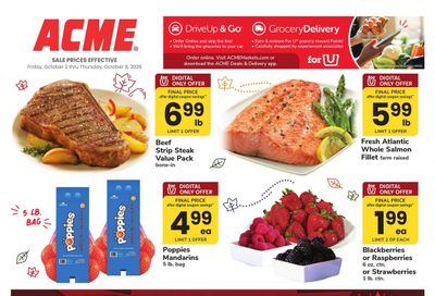 Acme Markets (Bridgeport Area, CT) Weekly Ad October 2 - 8, 2026
