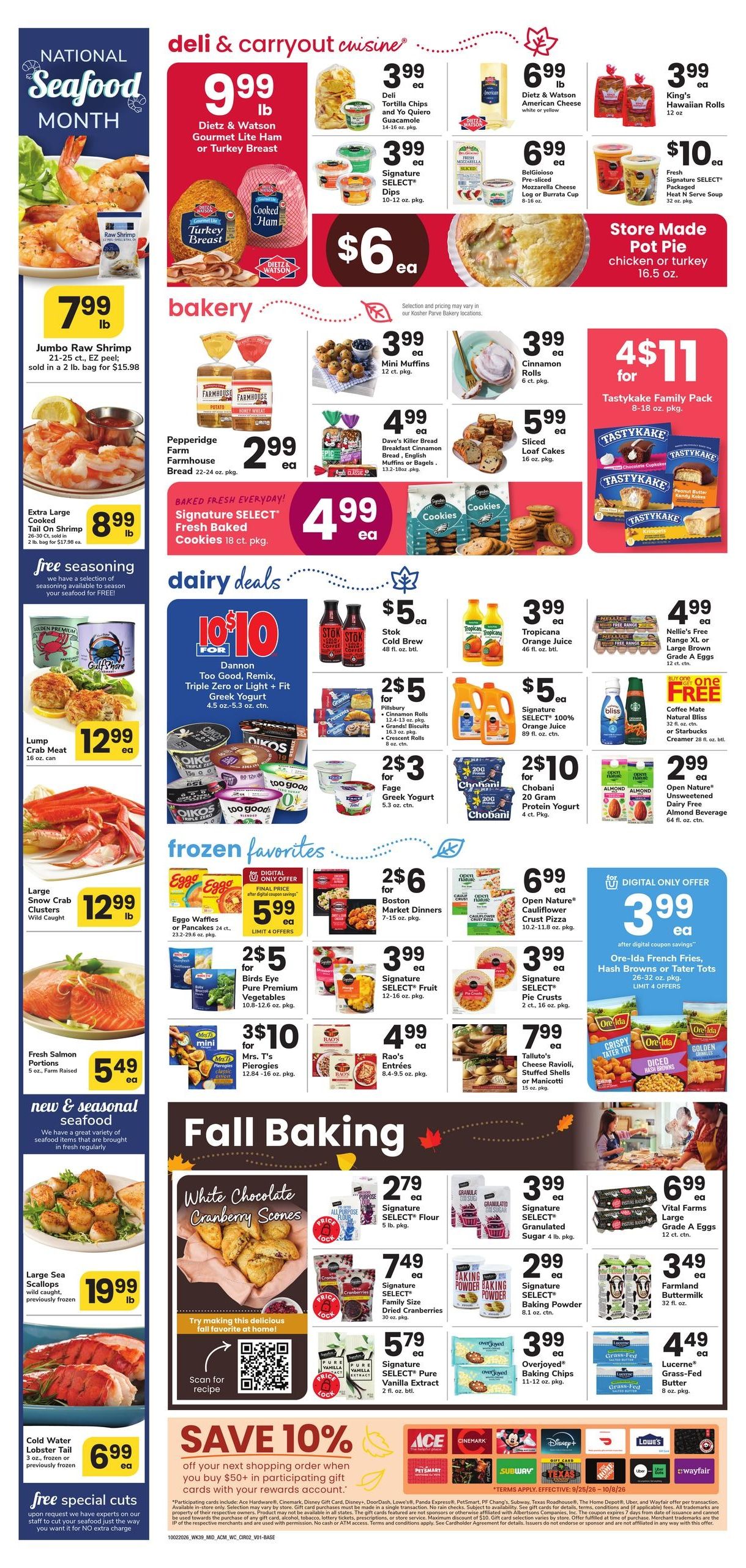 Acme Markets (Dover Area, DE) Weekly Ad October 2 - 8, 2026