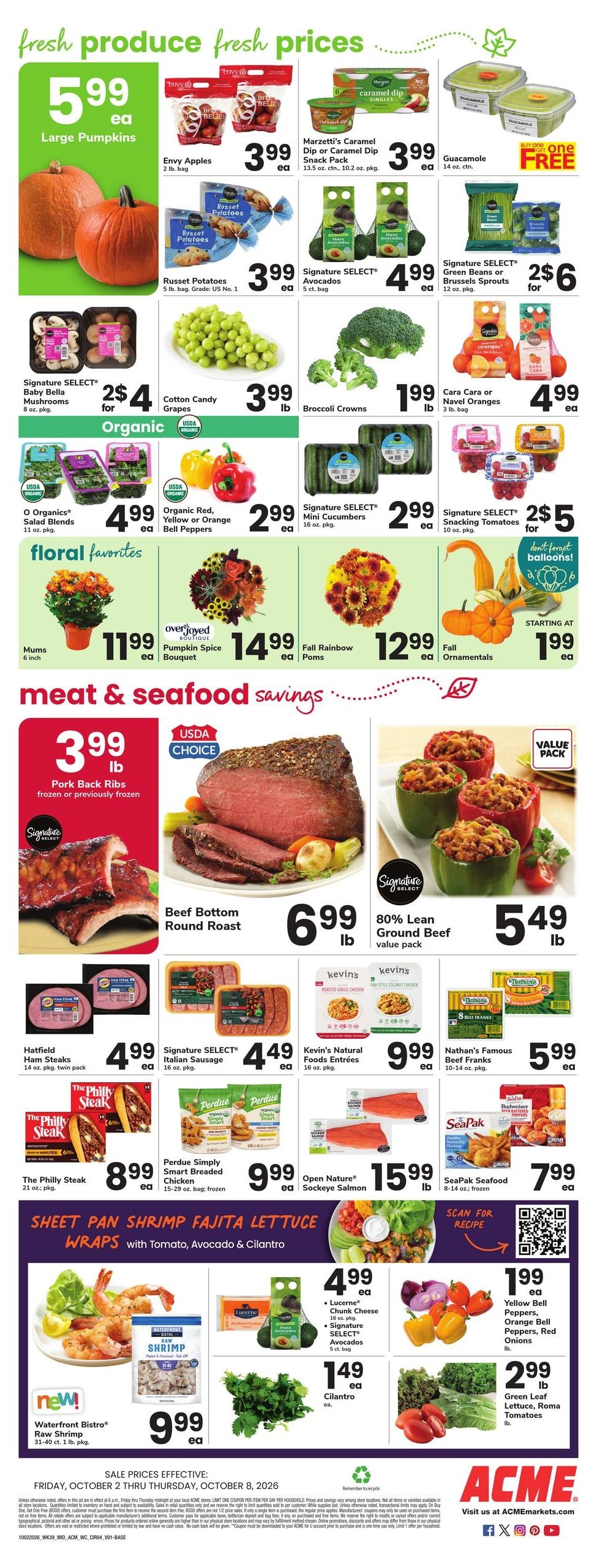 Acme Markets (Stamford Area, CT) Weekly Ad October 2 - 8, 2026