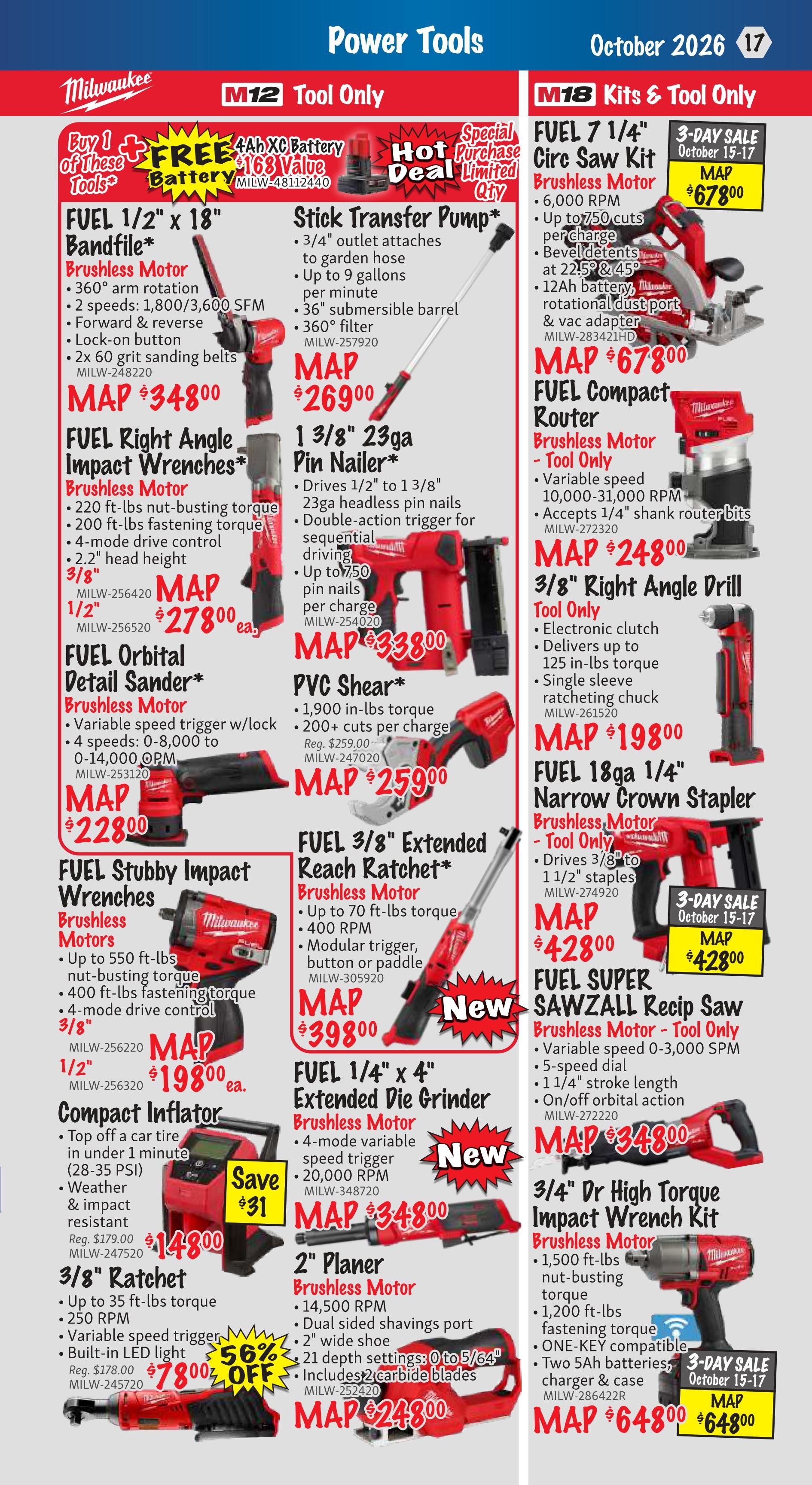 KMS Tools and Equipment Flyer October 1 to 31