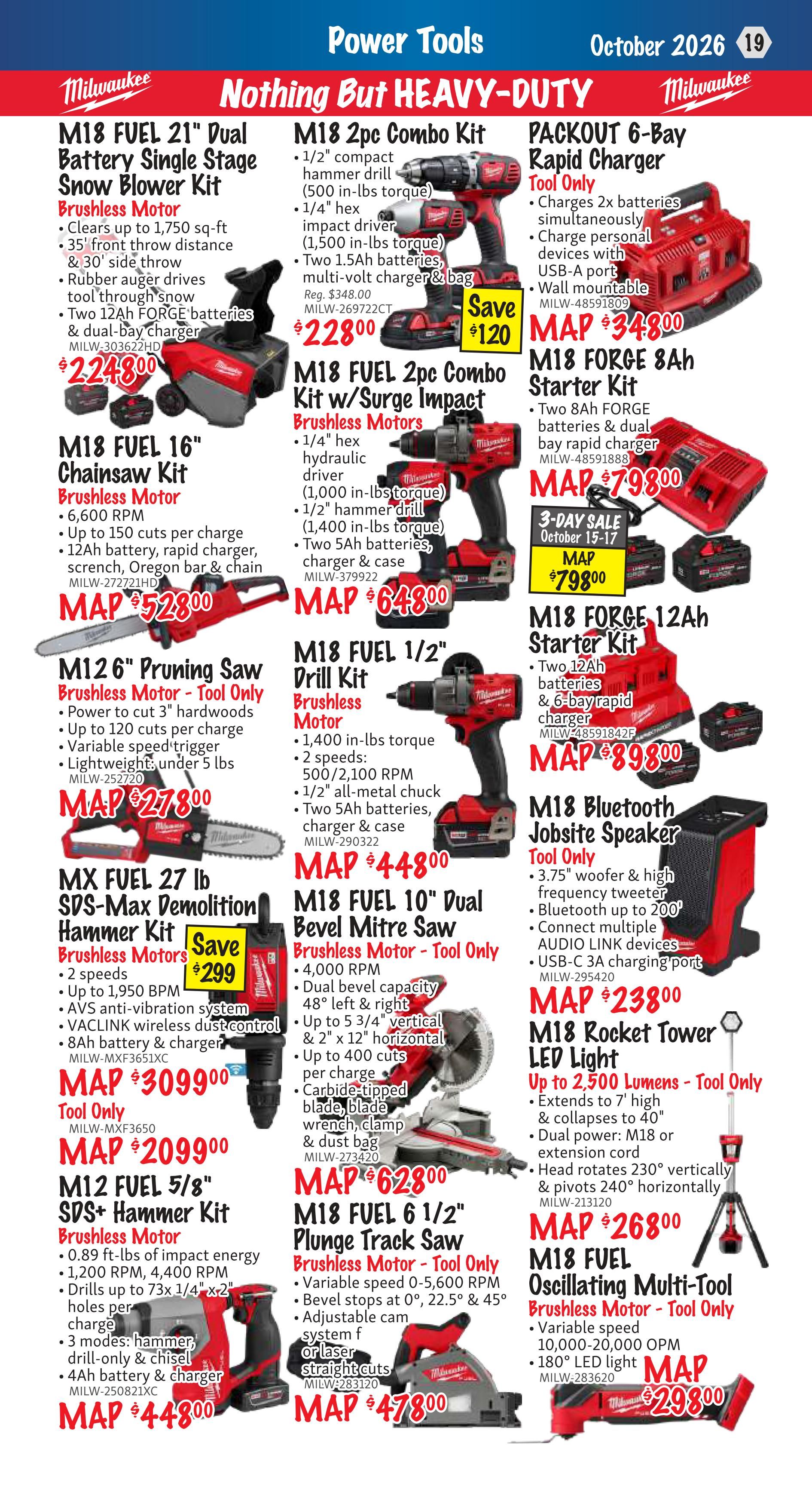 KMS Tools and Equipment Flyer October 1 to 31