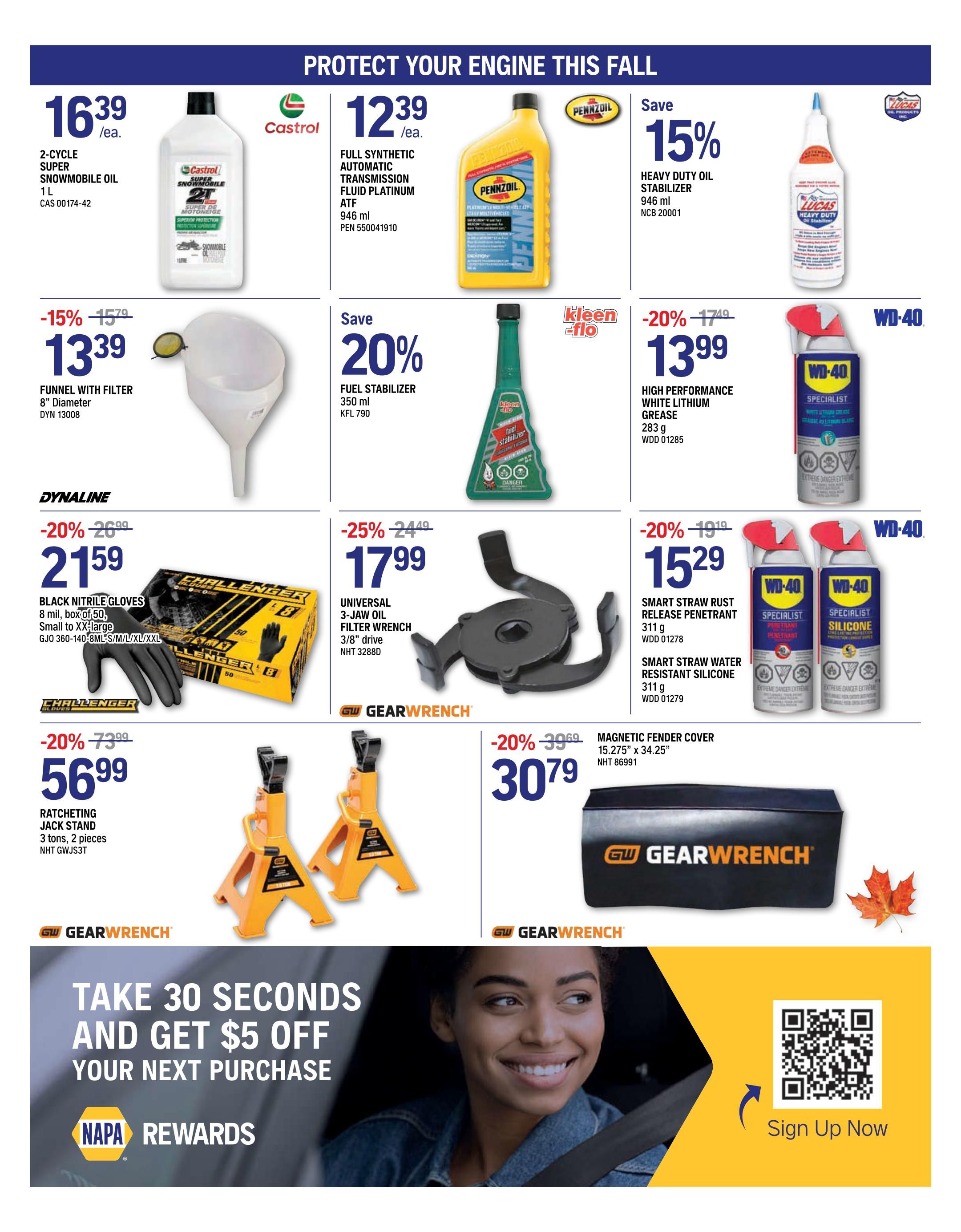 NAPA Auto Parts Flyer October 1 to 31