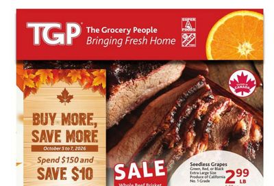 TGP The Grocery People Flyer October 1 to 7