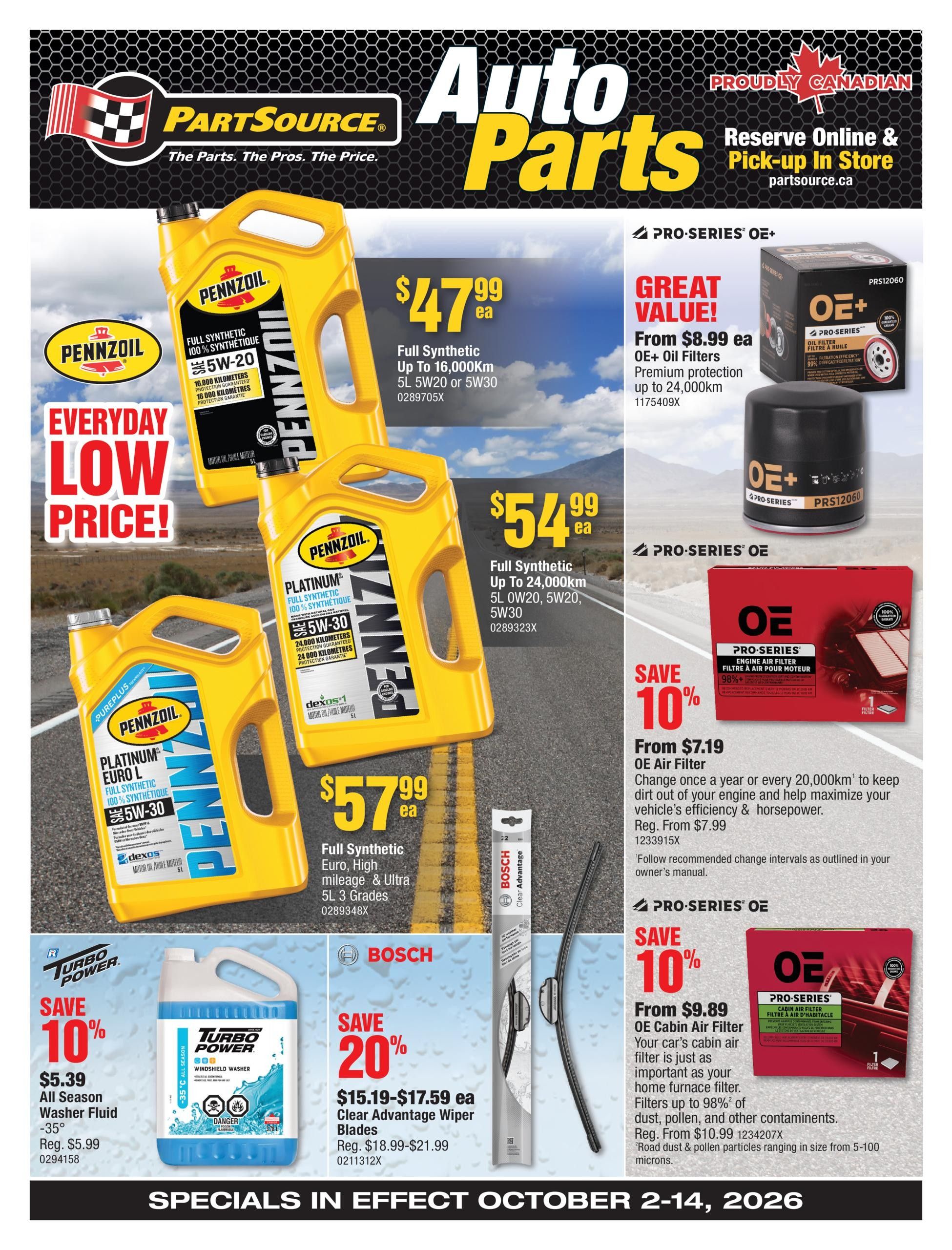 PartSource Flyer October 2 to 14